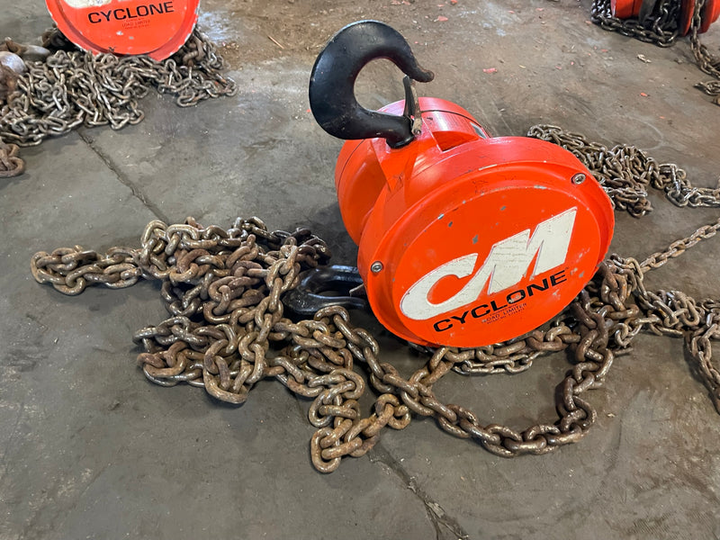 CM Cyclone 2 Ton Manual Chain Fall Hoist with Load Limiter S5853TB