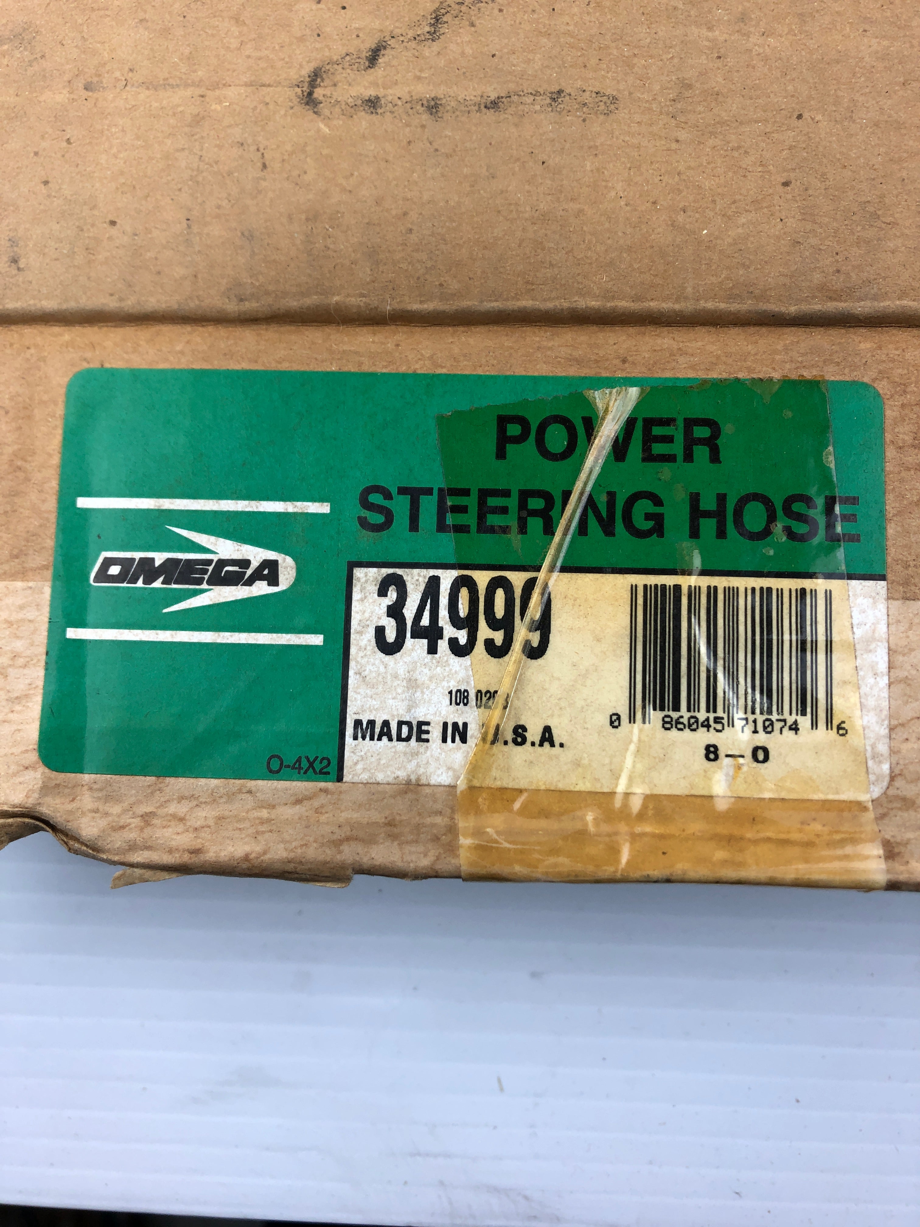 Omega 34999 Power Steering Hose