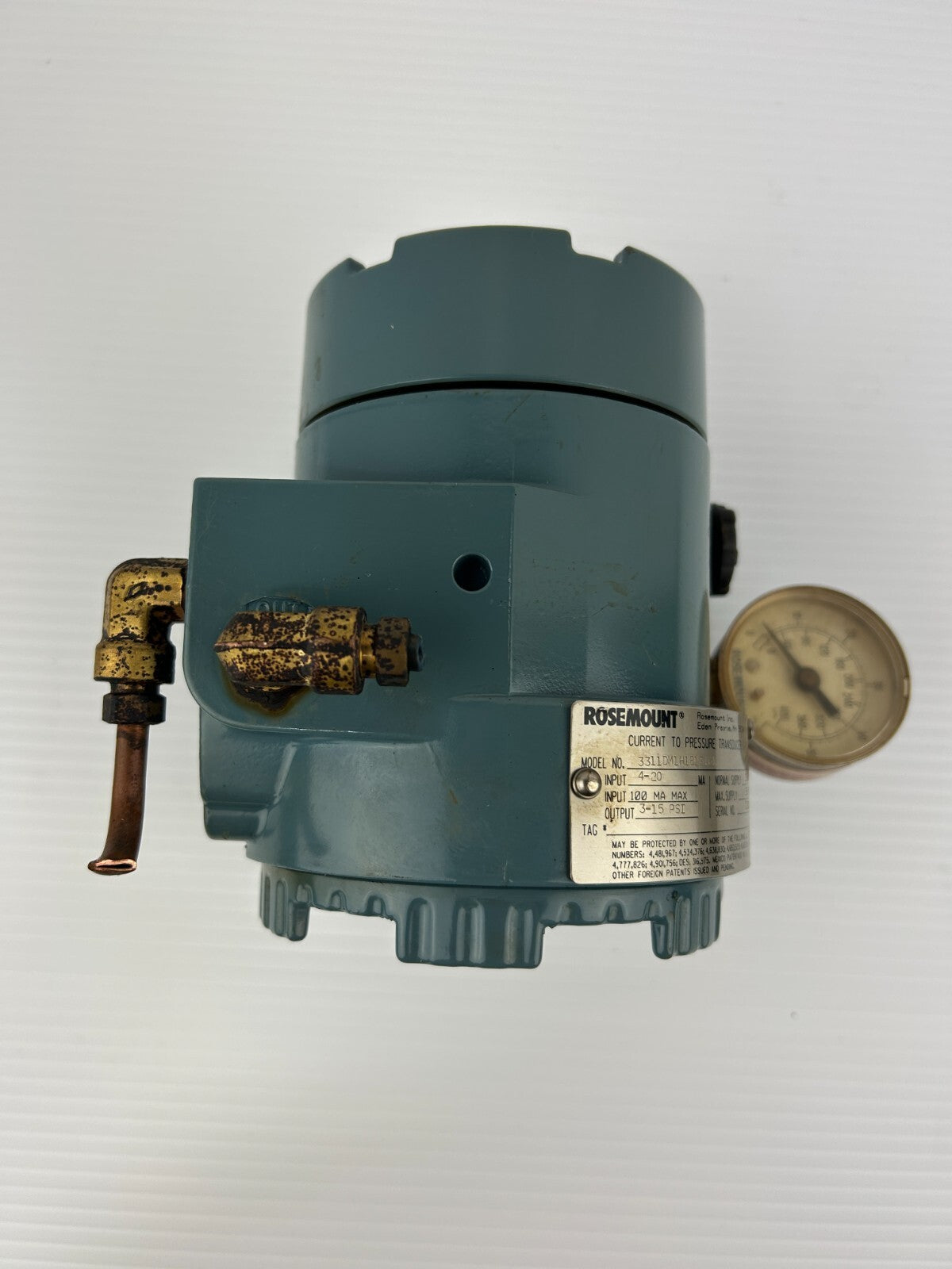 Rosemount 3311DM1H1B1F1G1 Pressure Transducer 4-20mA / 100mA Max 3-15 PSI