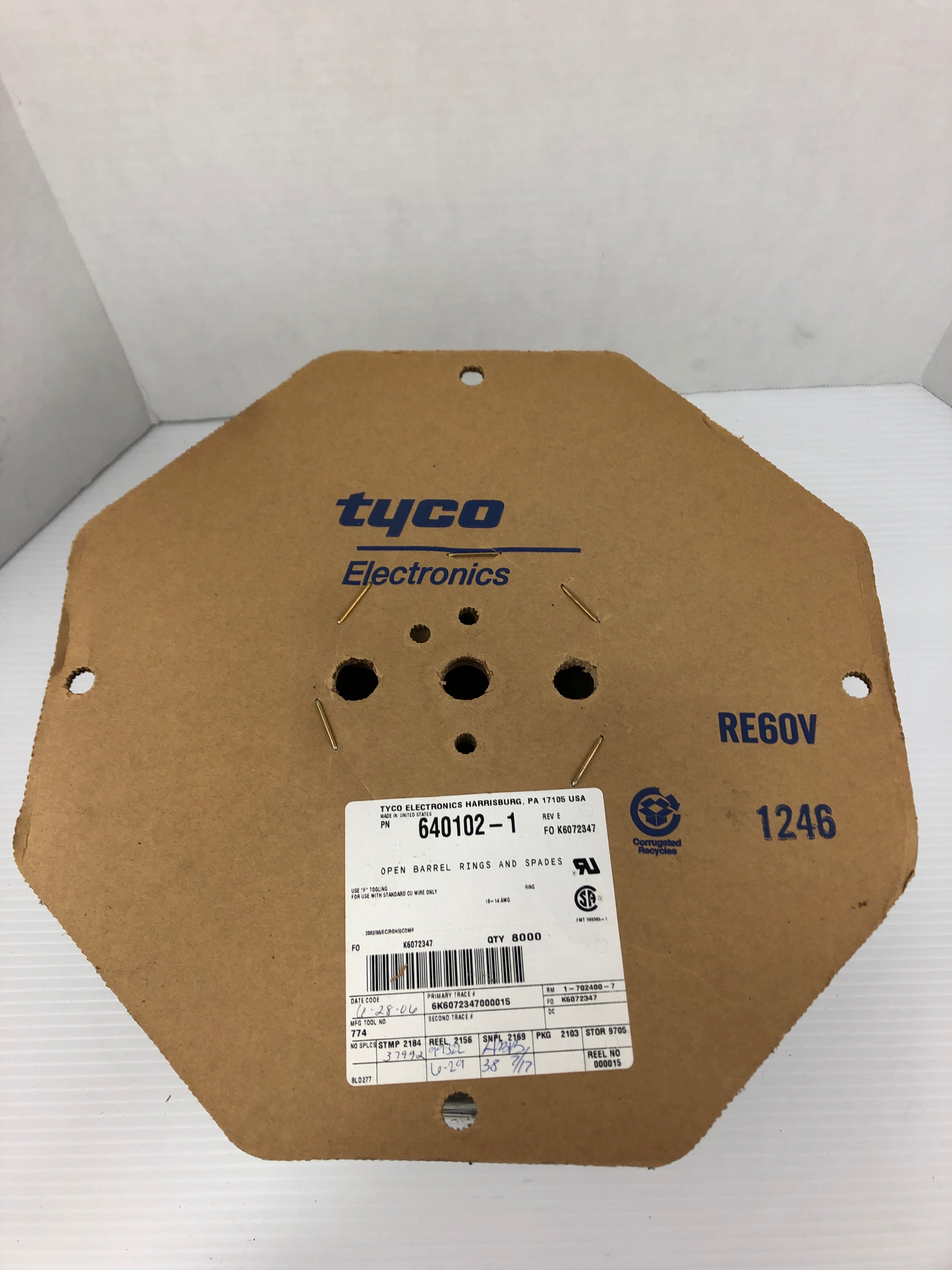 Tyco 640102-1 Open Barrel Rings and Spades 774 Rev. E New
