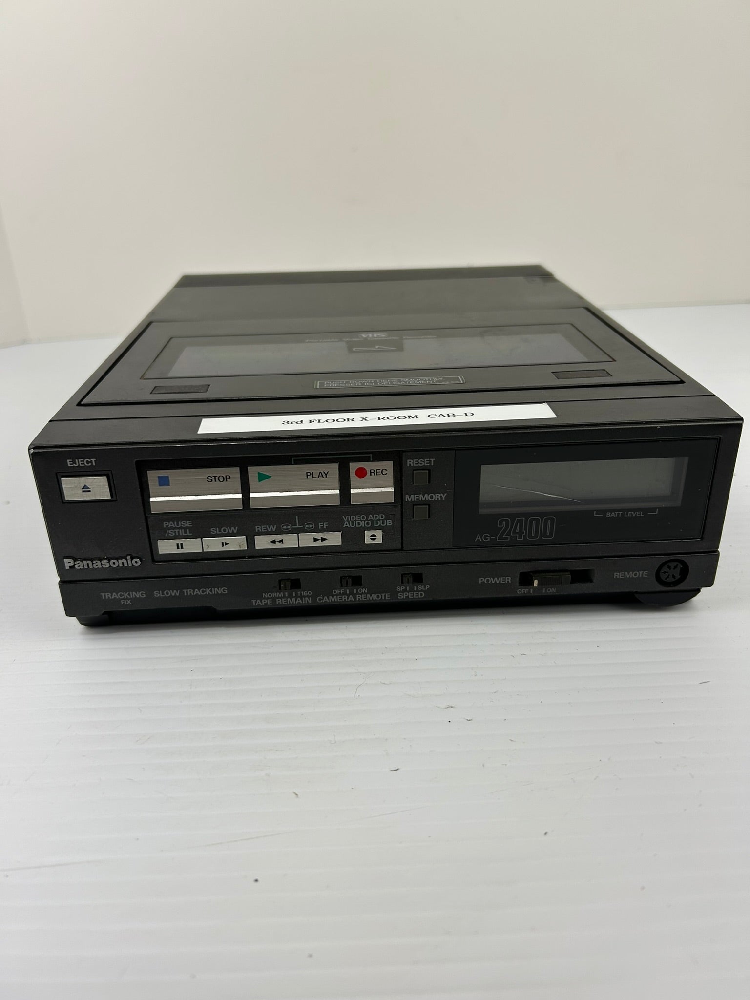 Panasonic AG-2400 Portable Video Cassette Recorder - No Battery