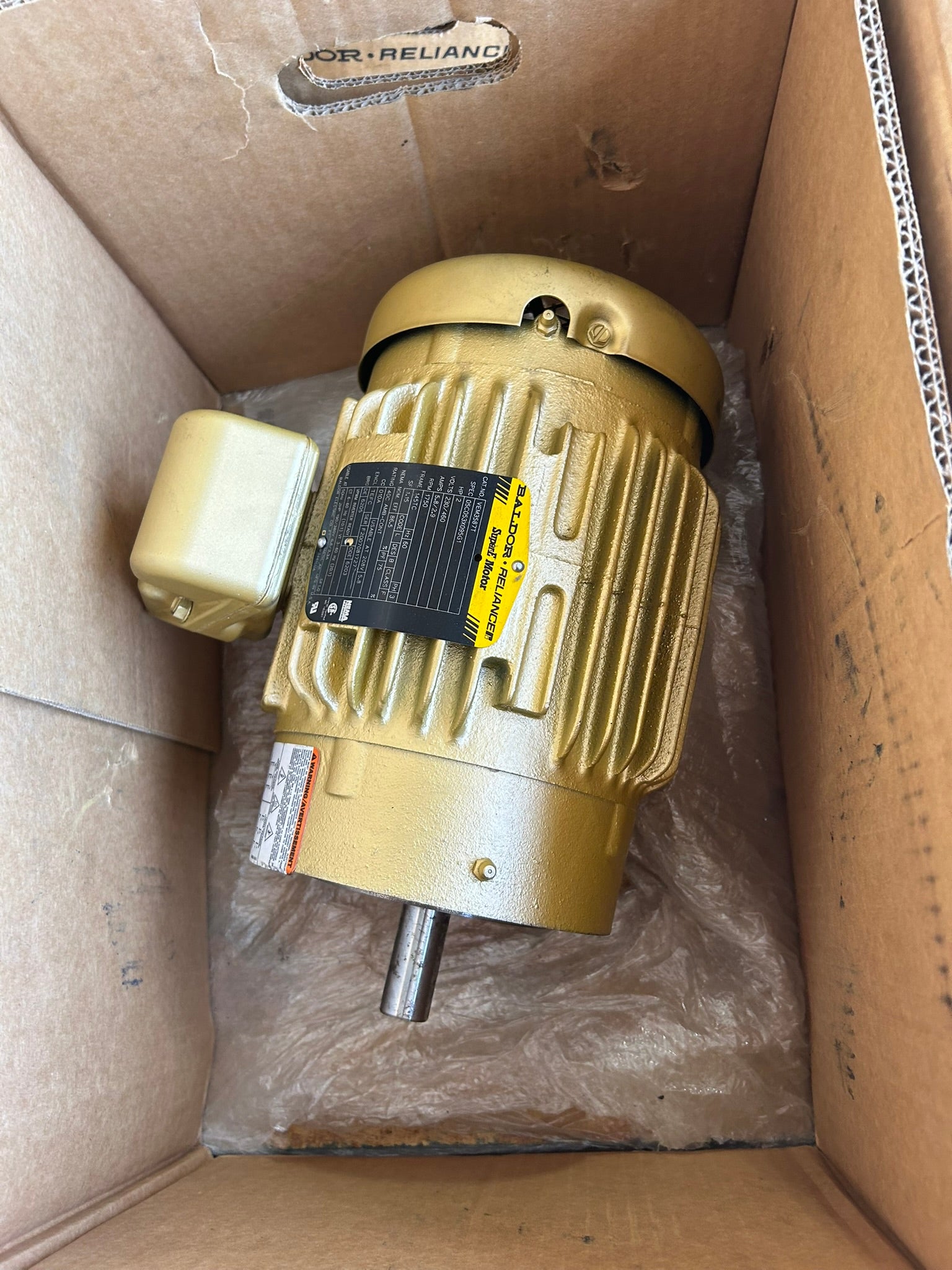 Baldor Reliance VEM3587T AC Motor 2HP 230/460V 3PH 145TC TEFC 1750 RPM