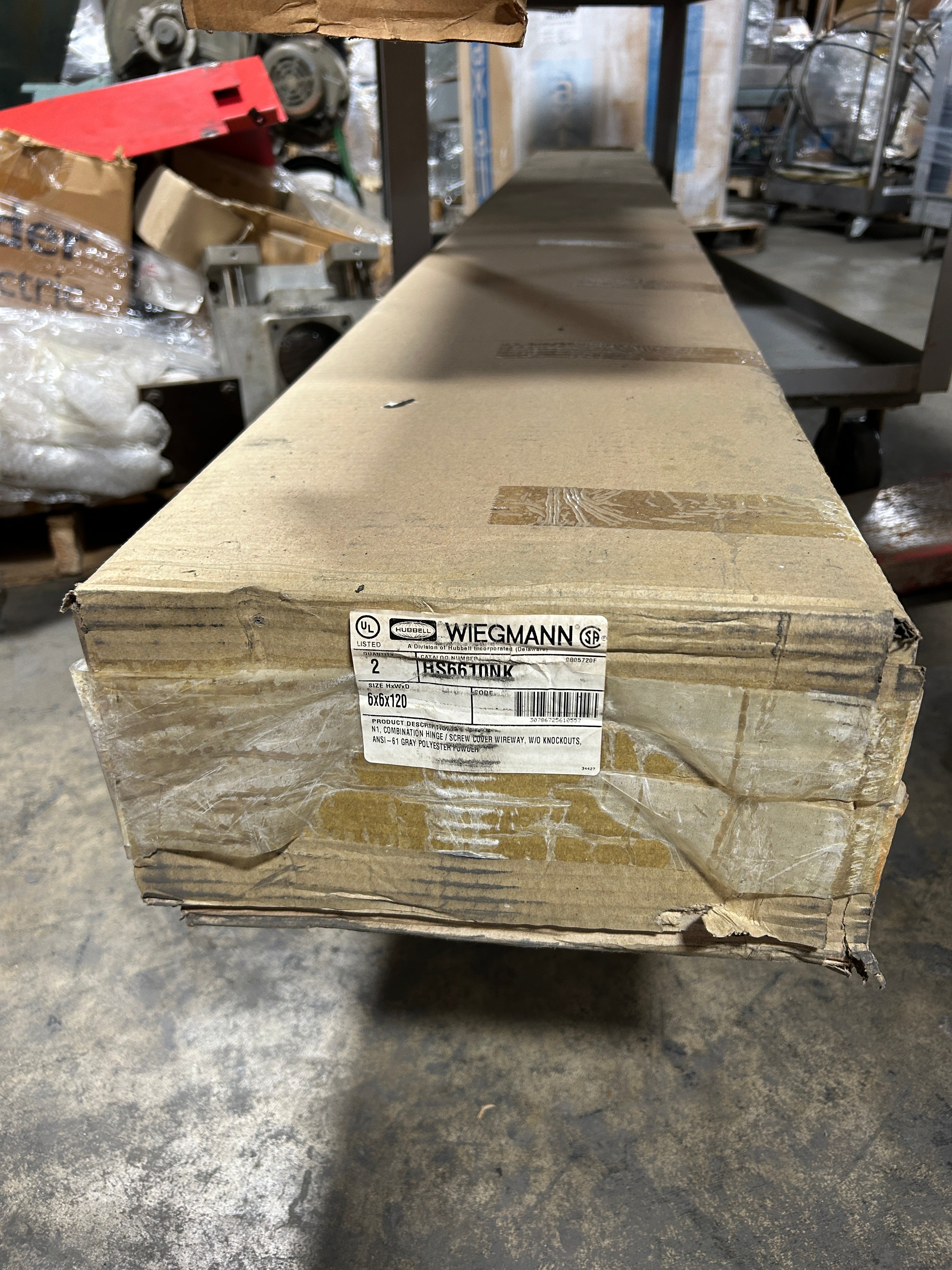 Hubbell Wiegmann HS6610NK Straight Section Electrical Wireway Bus Duct 6x6x120"