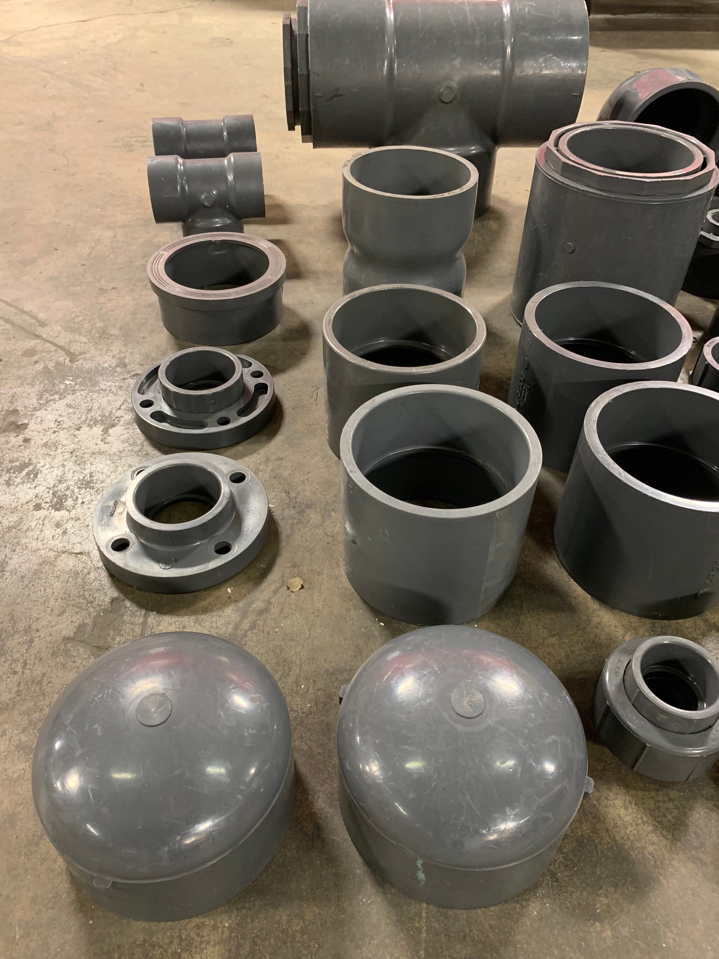 Lot of PVC Plumbing Spears Lasco Eslon Elbows Couplings "T"