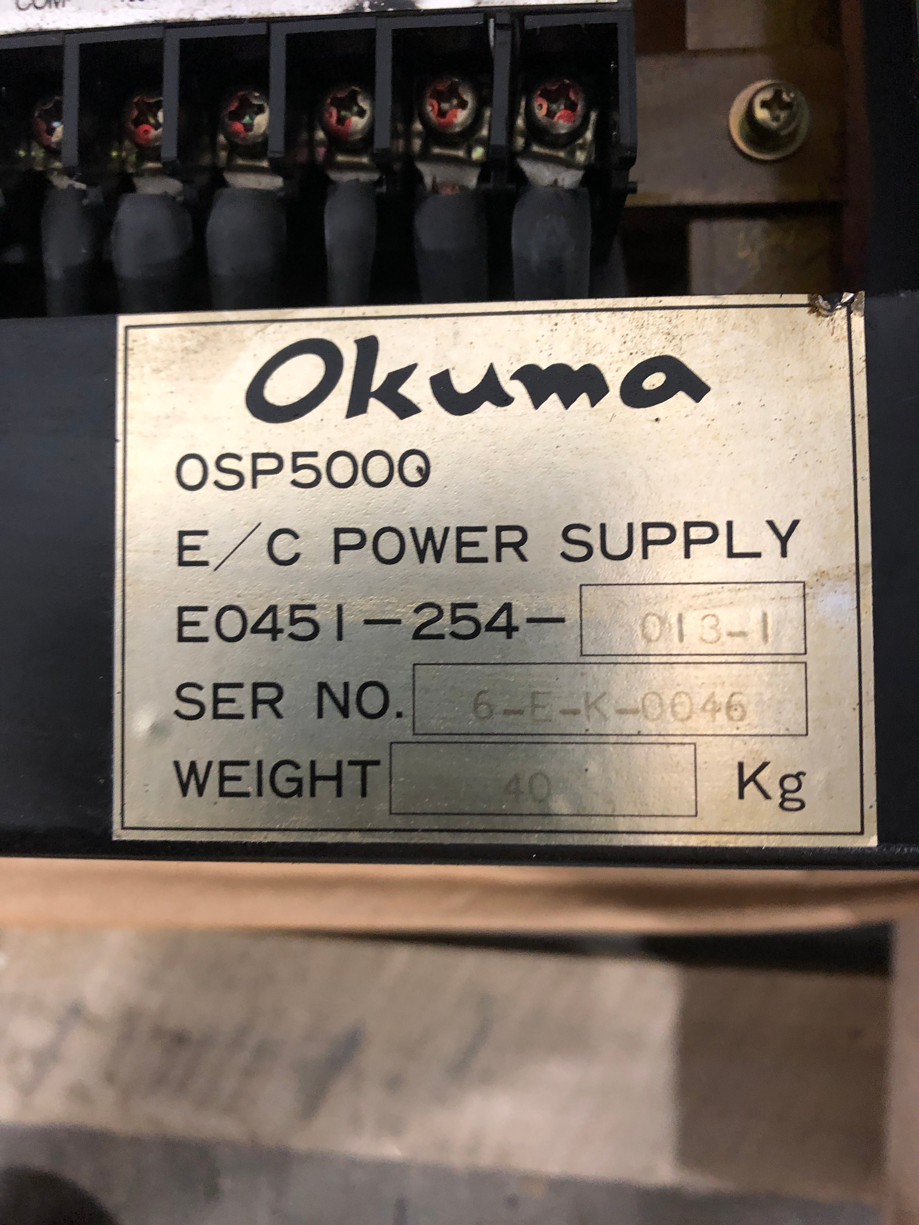 Okuma E0451-254-013-1 E/C Power Supply 0SP5000
