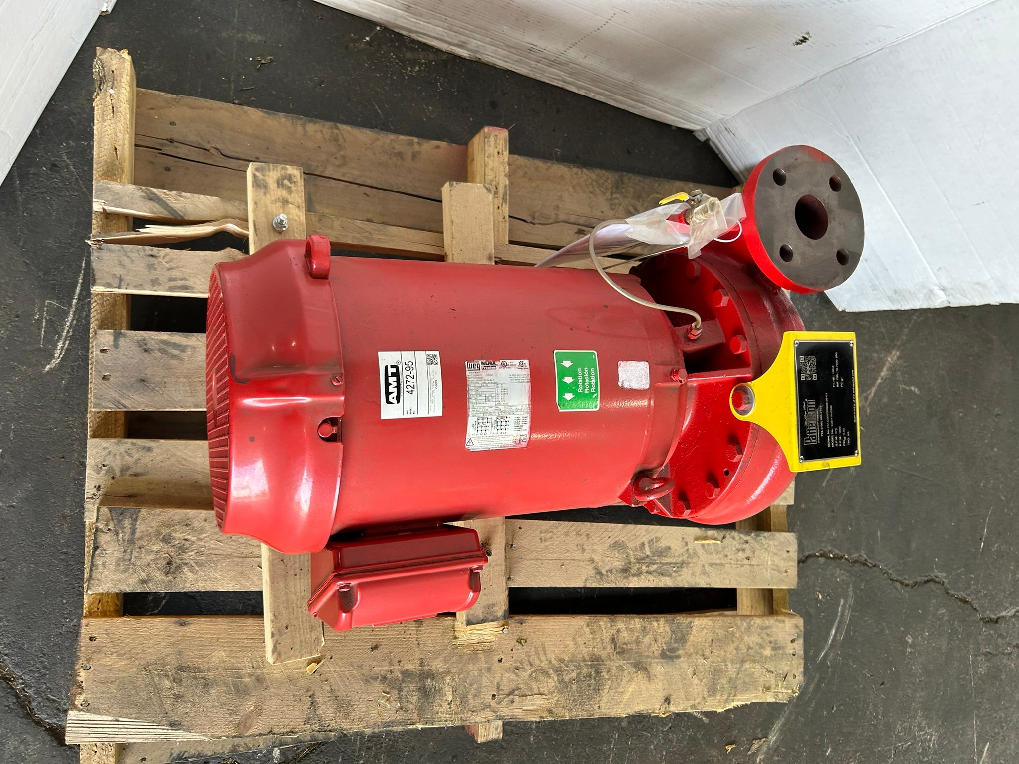 Patterson Fire Pump E2D11A-C4M 15HP WEG Motor 230/460V 1770RPM 4x3 Fire Pump