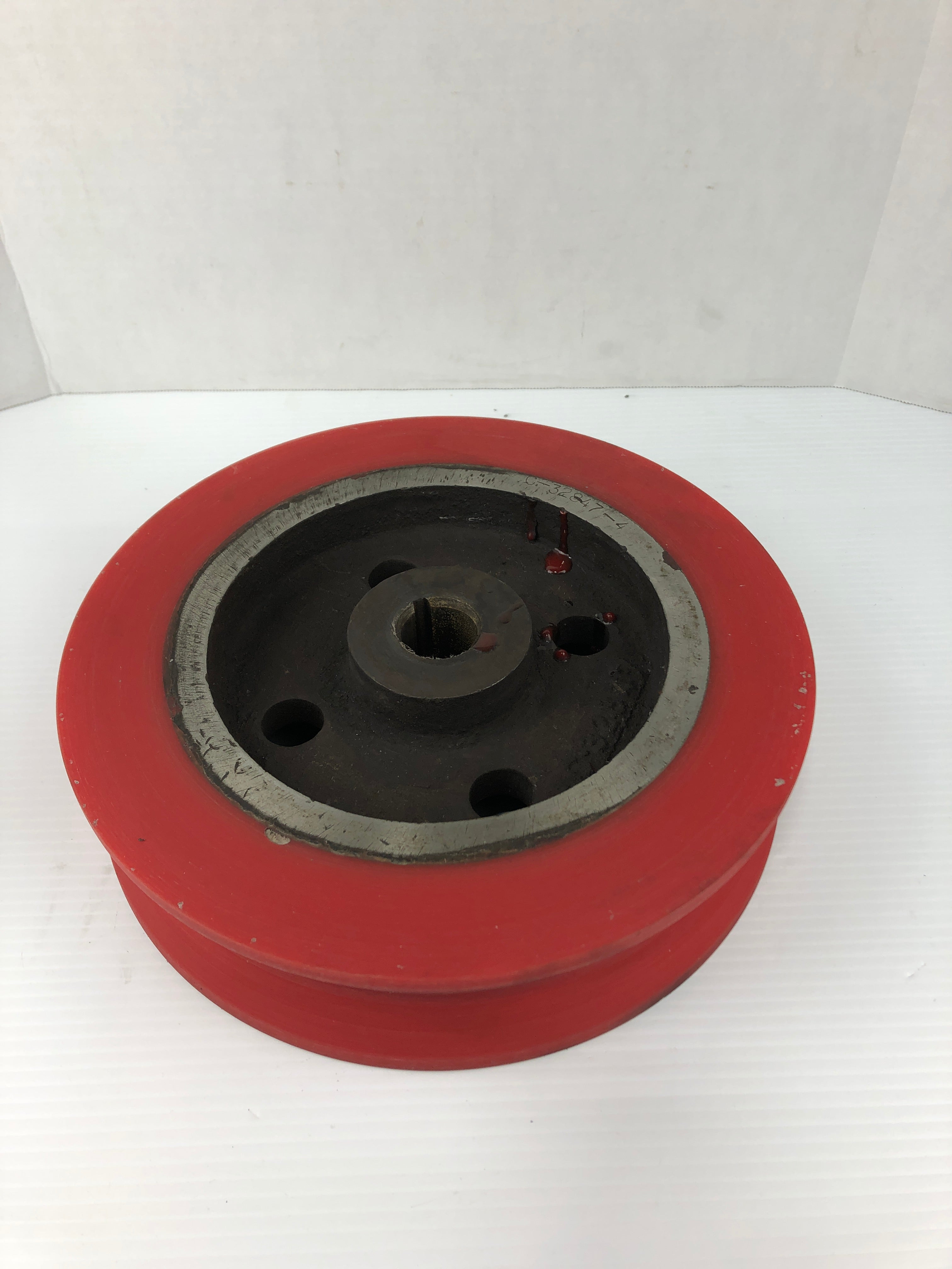 Industrial Pulley C-32847-4 Rubber Metal 12" OD x 3" Height x 1-1/2" Bore