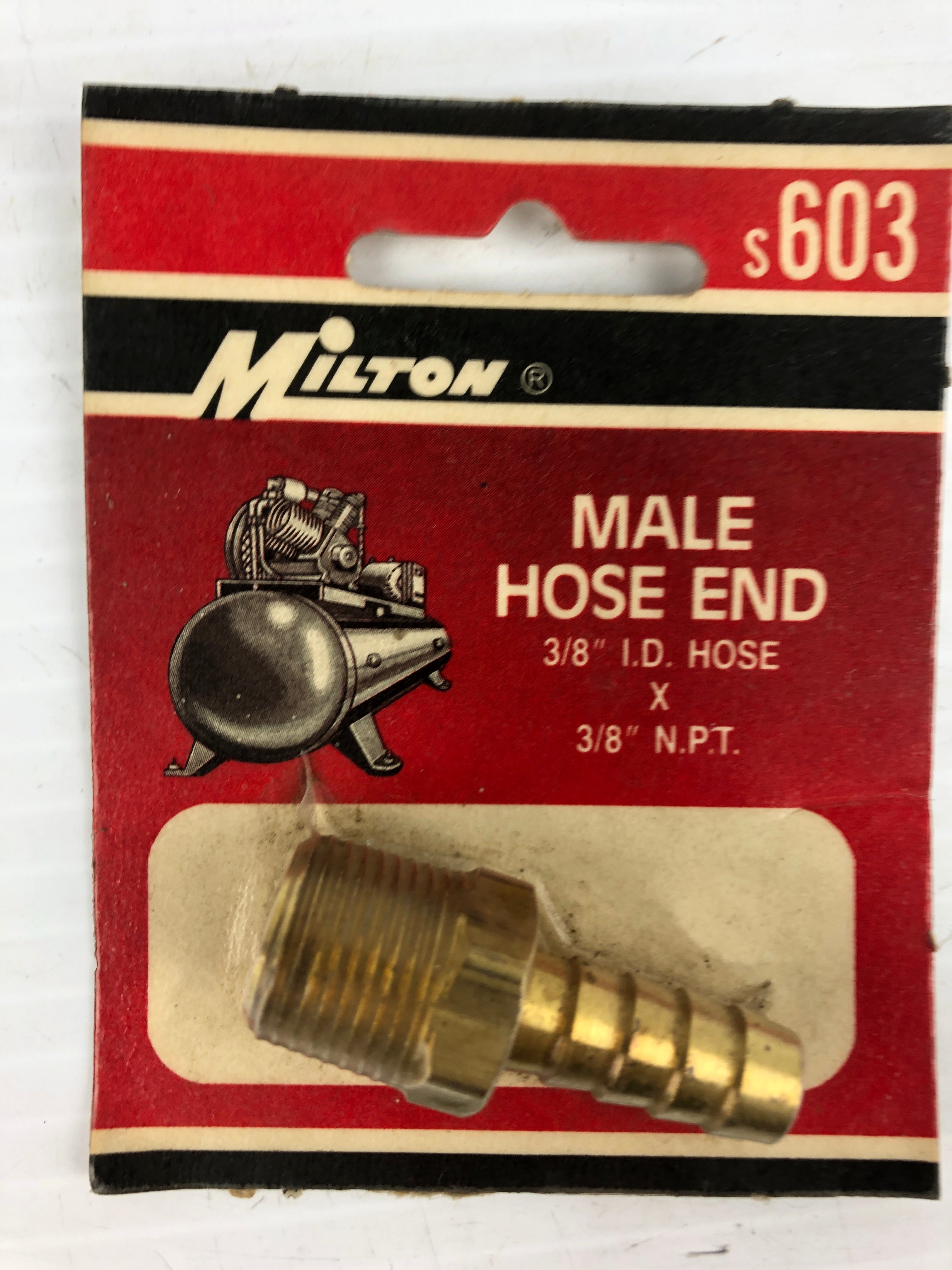 Milton S603 Male Hose End 3/8" NPT