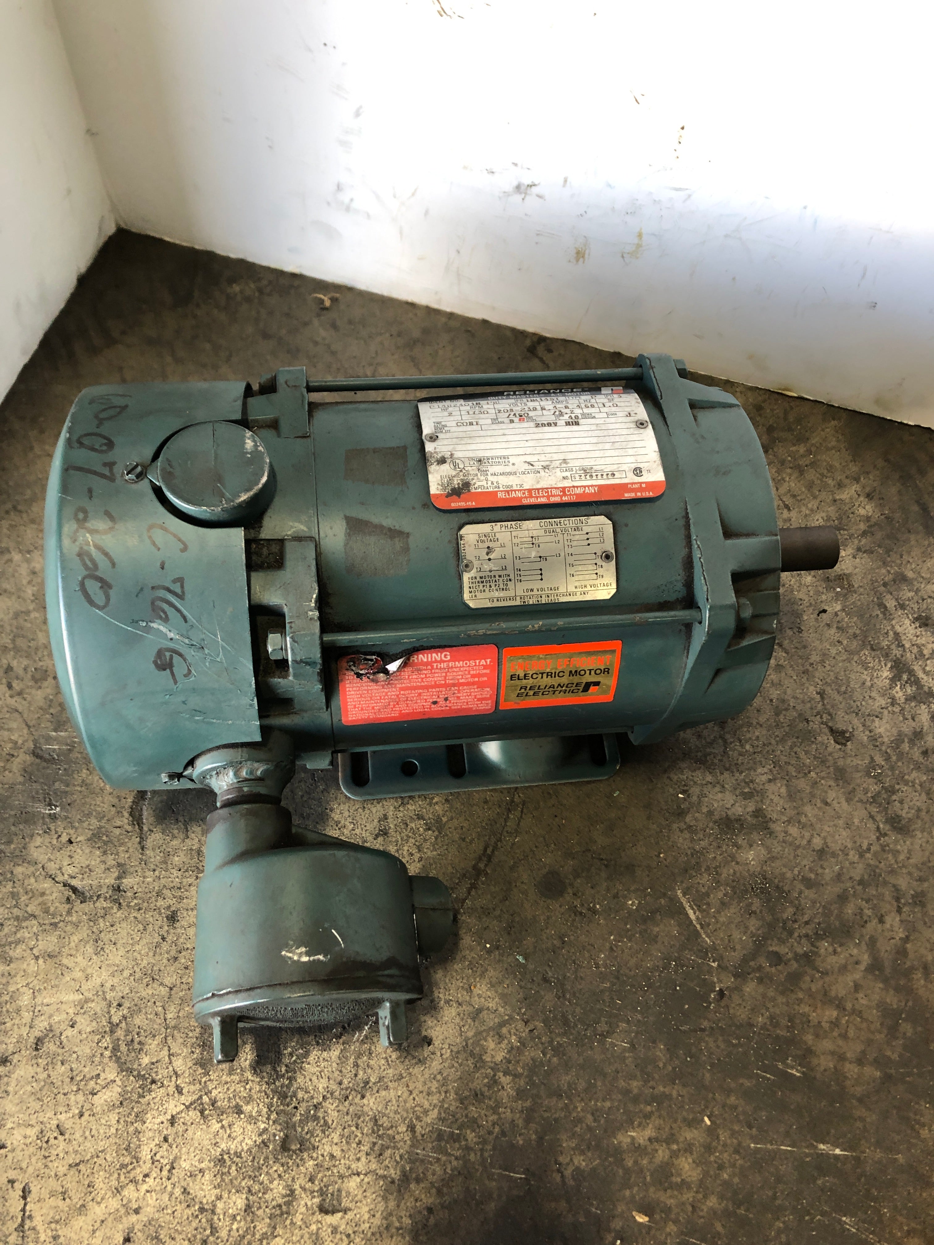 Reliance P14H2401M-PR AC Motor 2 HP 1730 RPM 3 PH 60 Hz Type P HM145T