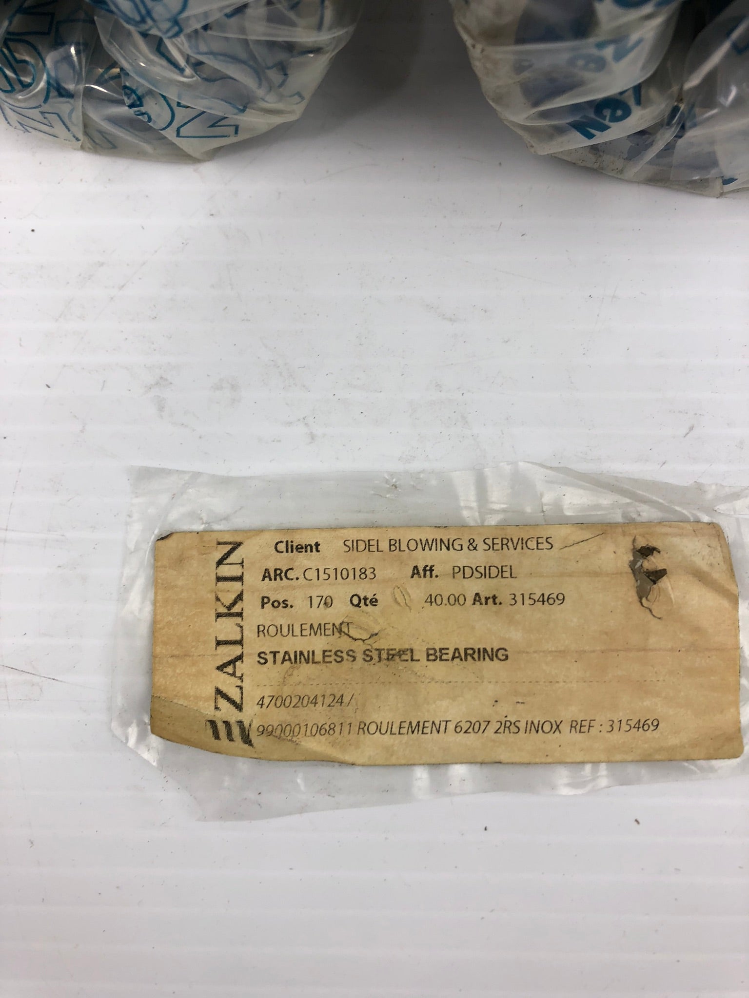 Zalkin C1510183 Stainless Steel Bearing - Lot of 20