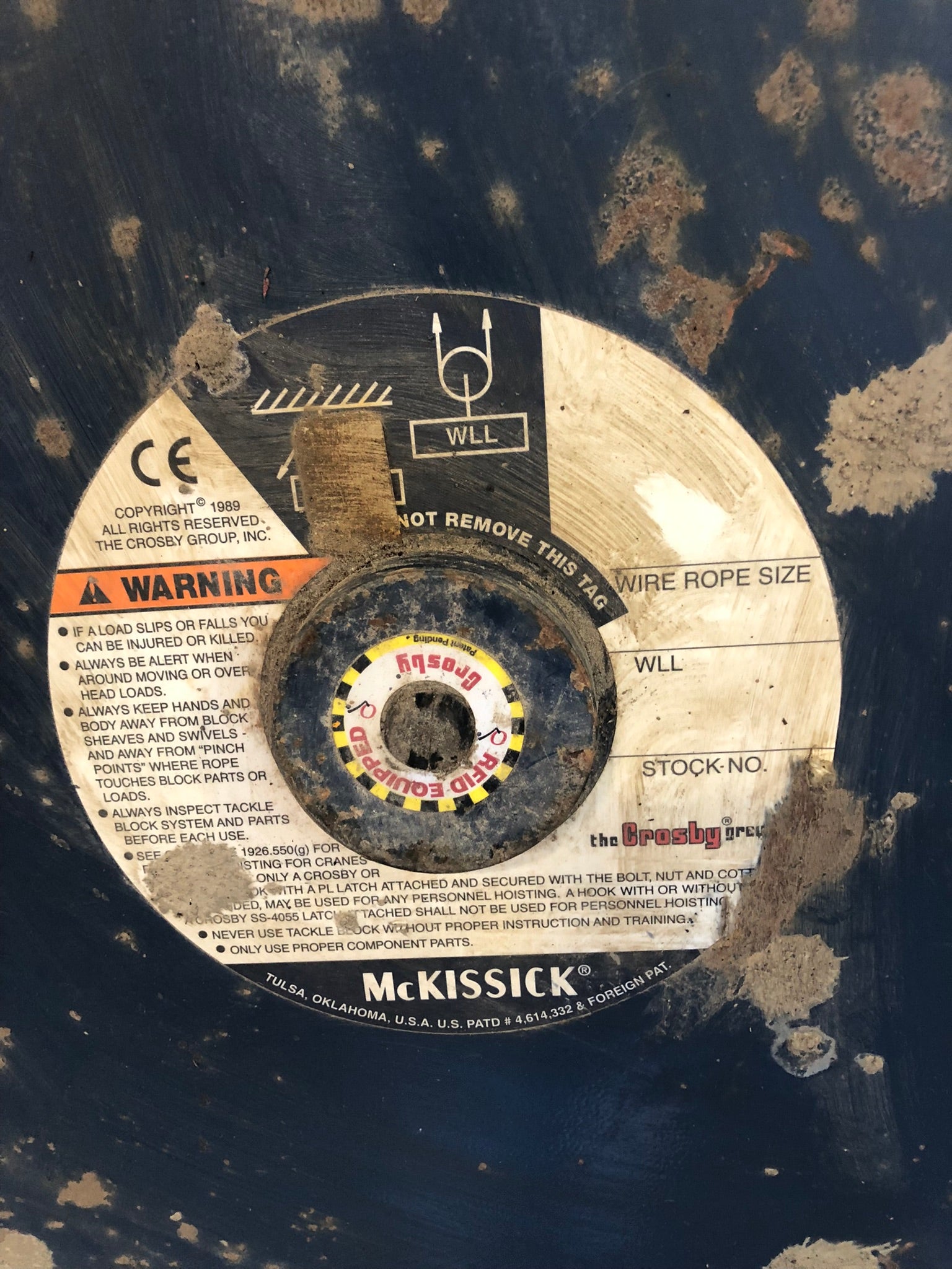 McKissick Hoist Snatch Block 15 Ton Crosby