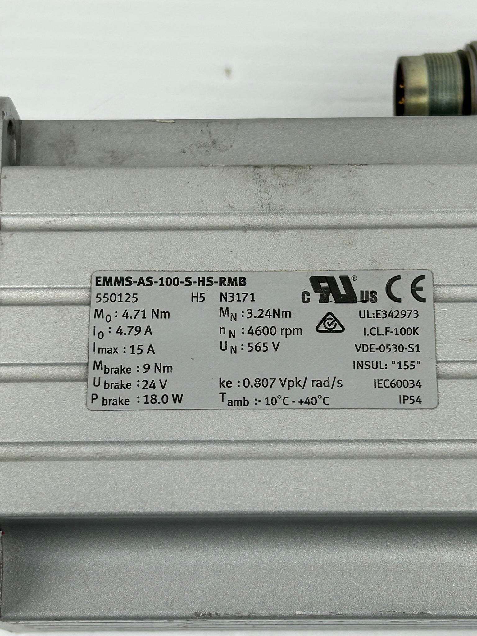 Festo EMMS-AS-100-S-HS-RMB Servo Motor with Brake