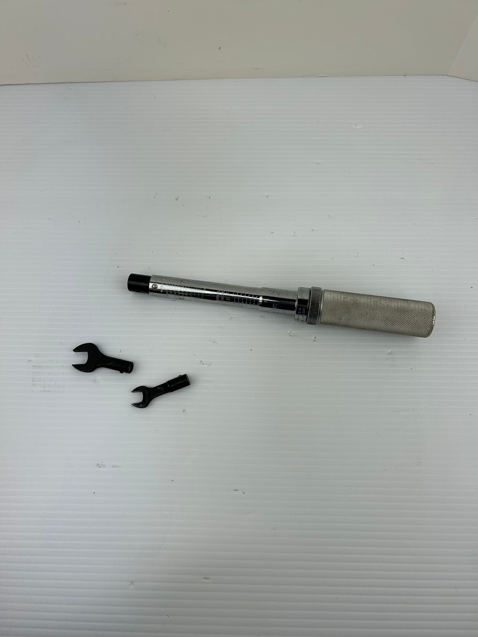 Snap-on QJIJ275 Interchangeable Head Torque Wrench w/ 2 Open End Heads & Case