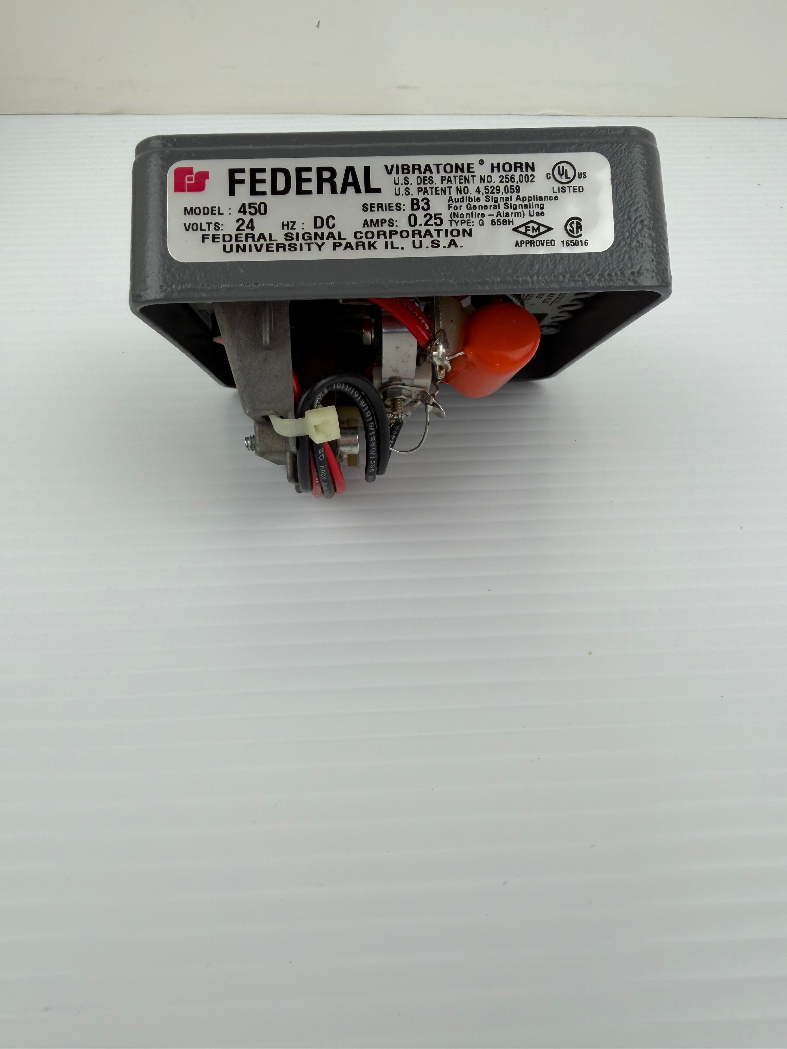 Federal Vibratone Horn 450-024-31 24 Volt 0.25 Amp