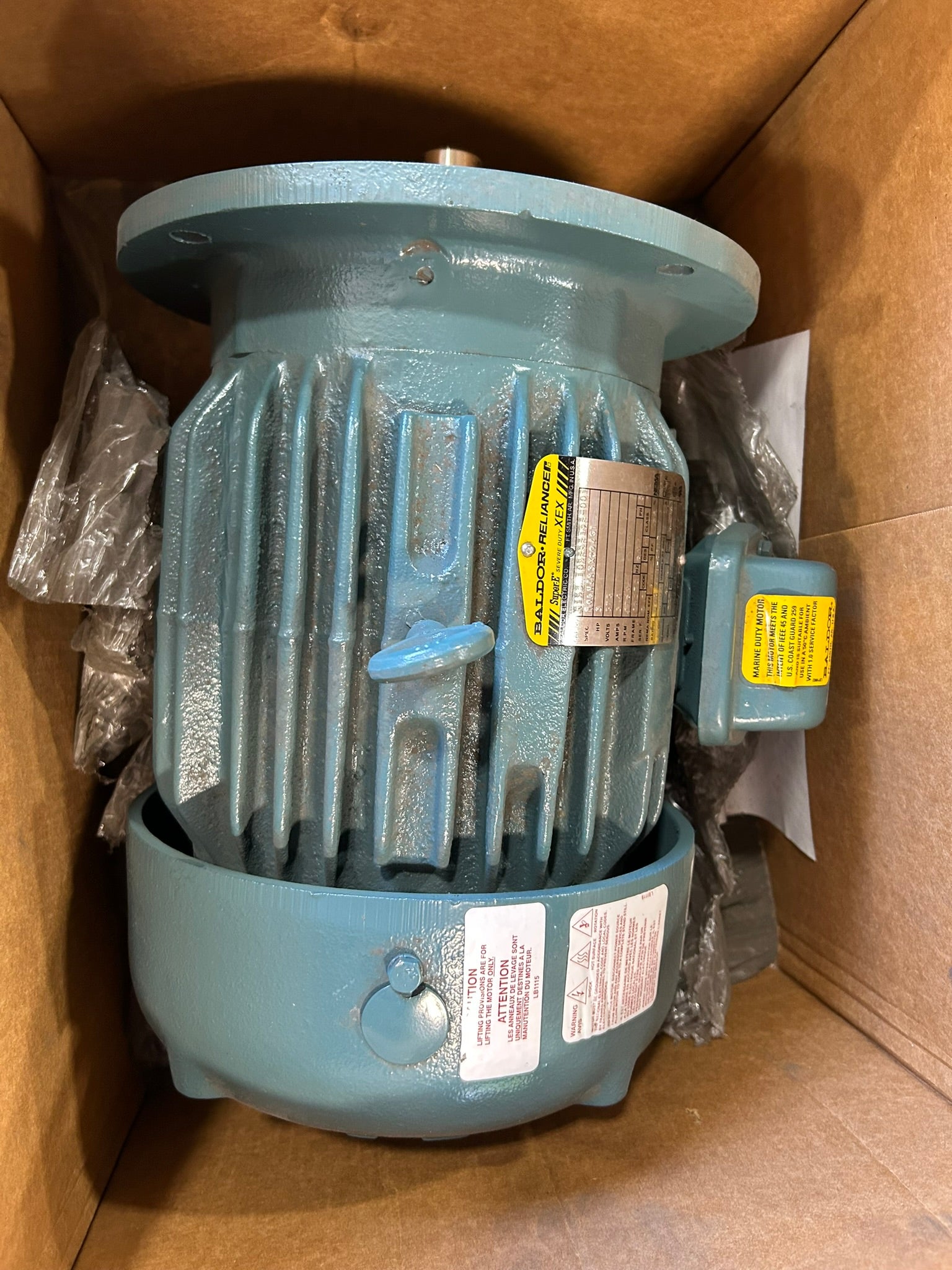 Baldor-Reliance M13D 103282192-001 Super-E XEX Motor 5HP 3PH 1760RPM 182TD