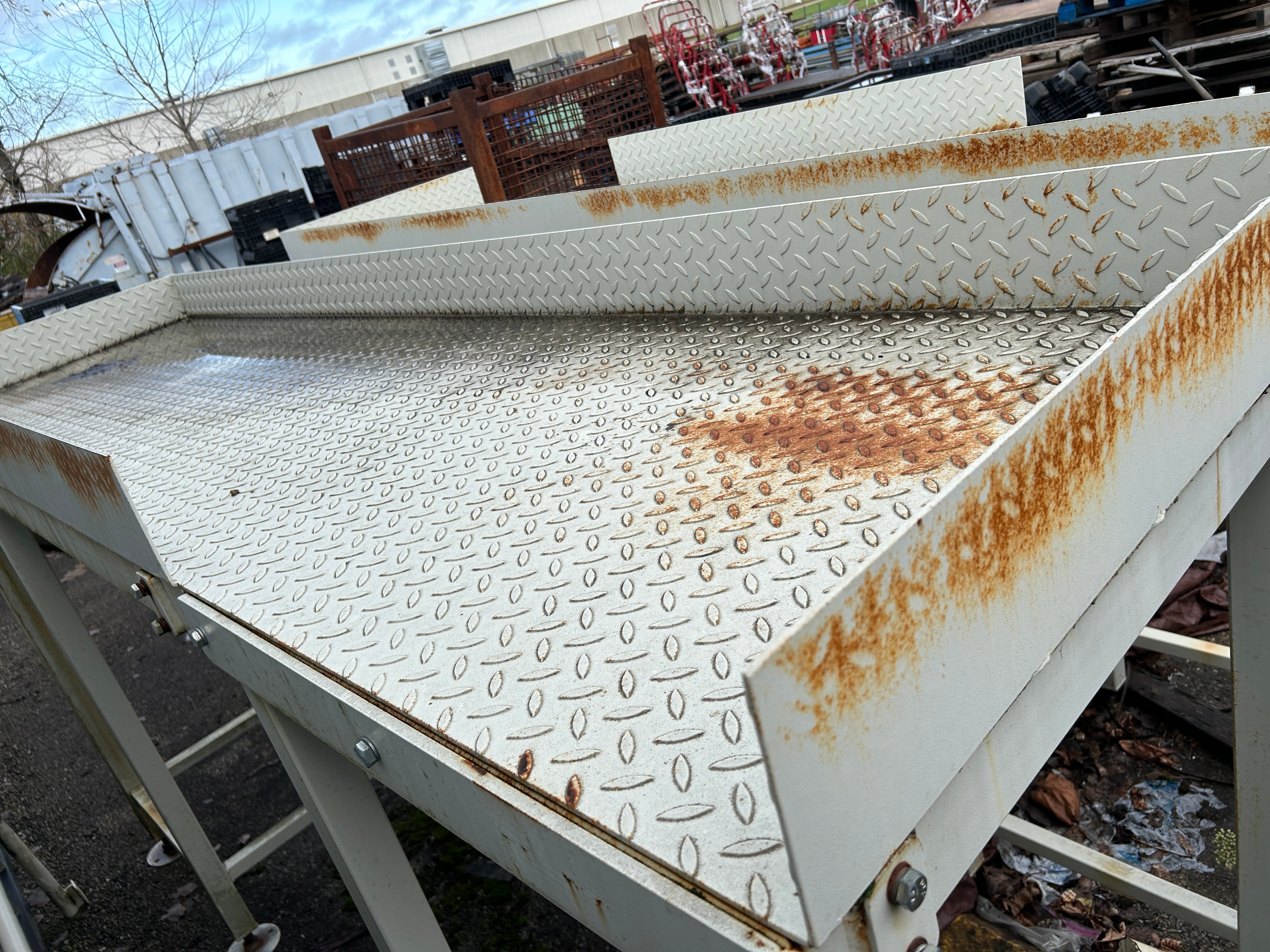 Coated Steel Platform from Conveyor Assembly Industrial 9' 9.5" x 31-1/2” x 5.5'