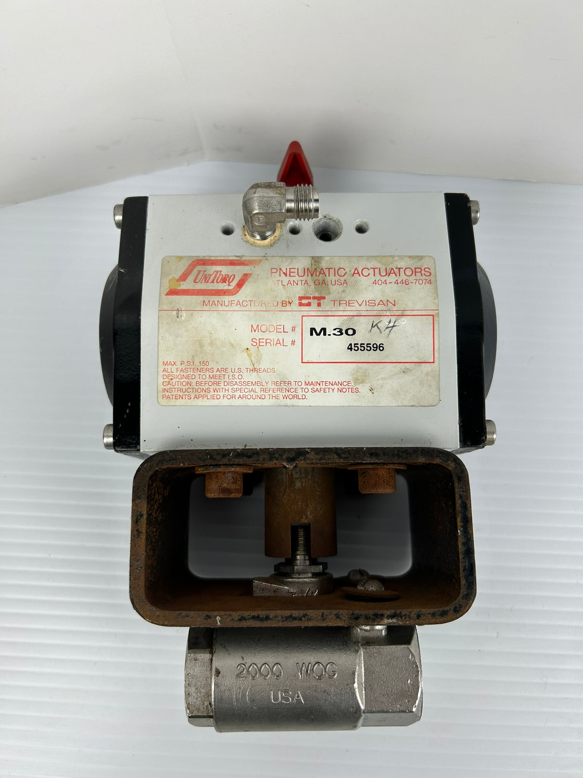 UniTorq M.30 K4 Pneumatic Actuator 150PSI with Apollo 2000 WOG Ball Valve