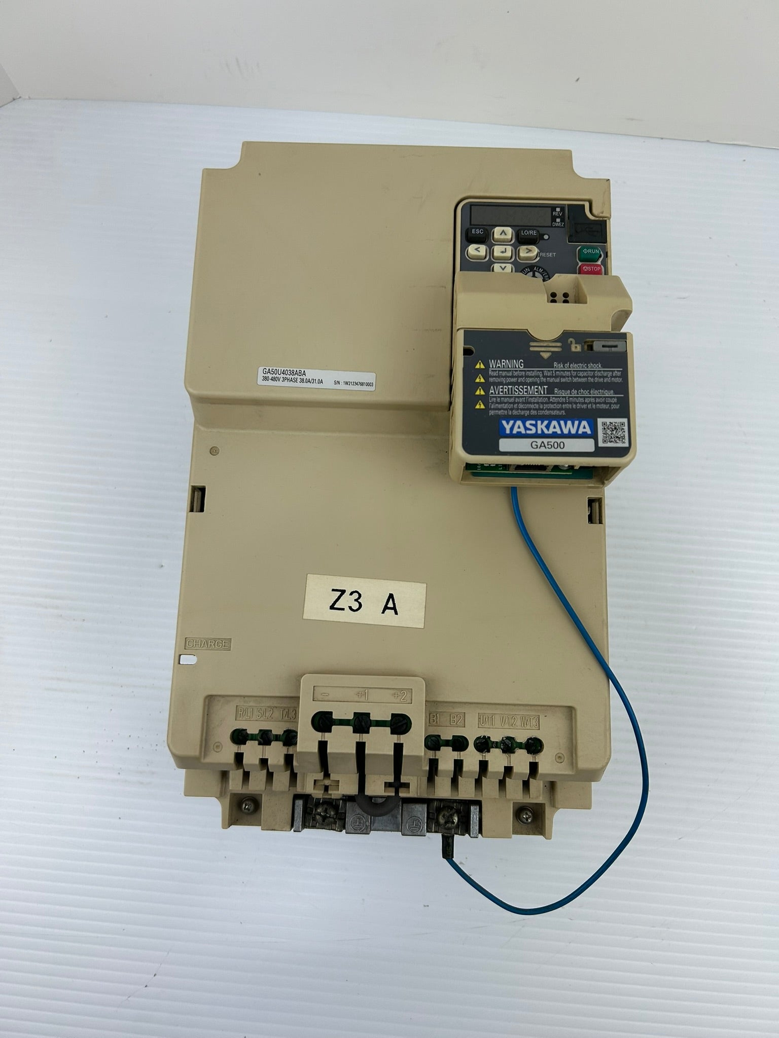 Yaskawa Electric CIPR-GA50U4038ABAA-AAAASA Industrial AC Drive Rev A
