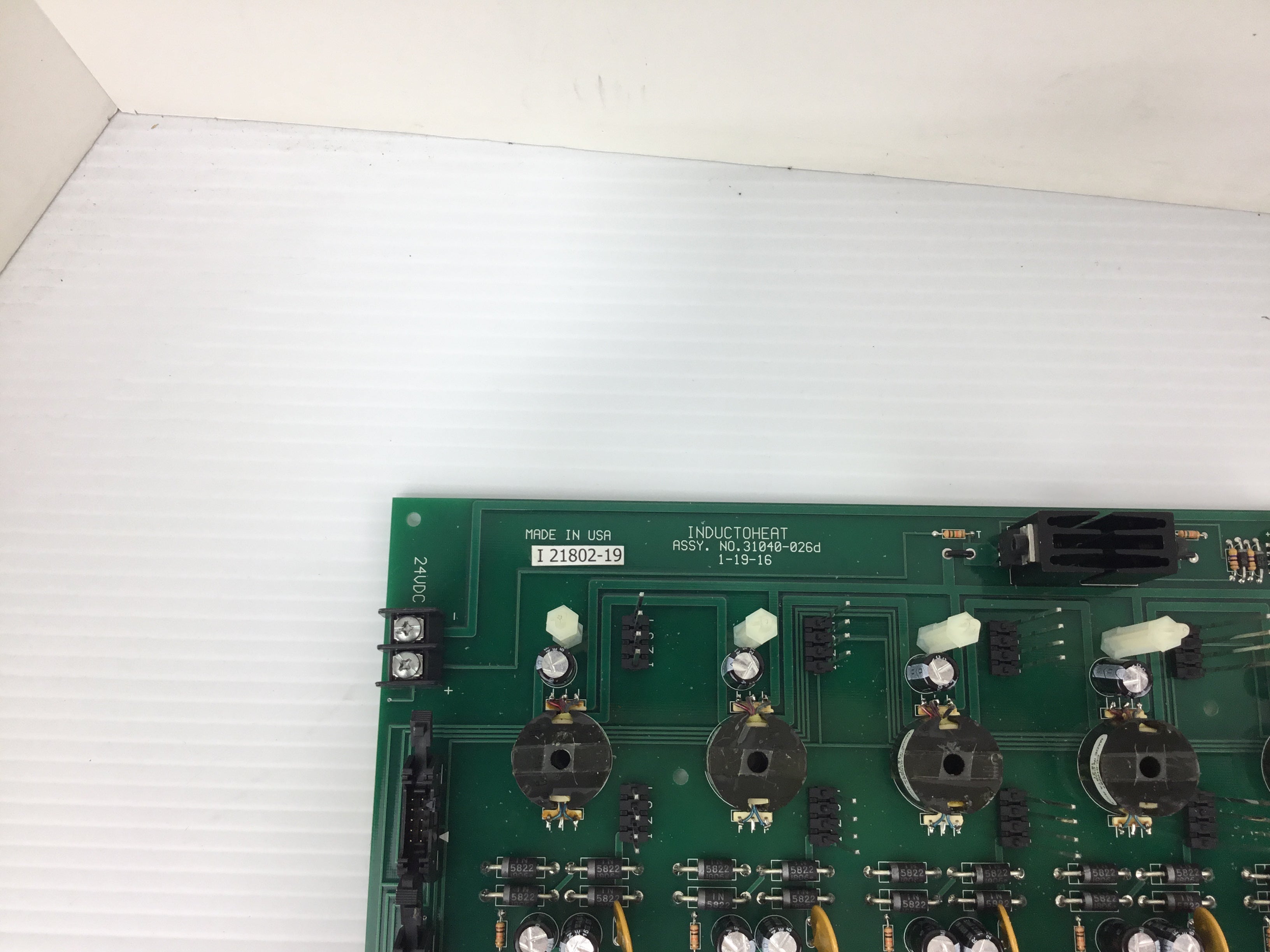 Inductoheat 31040-026D I21802-19 Industrial Control PCB Circuit Board 24VDC