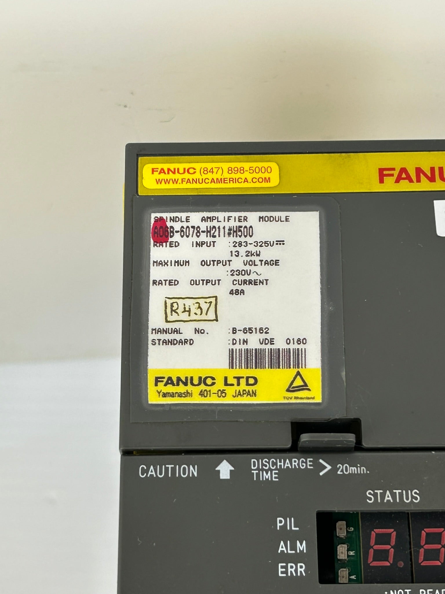 Fanuc A06B-6078-H211#H500 Spindle Amplifier Drive Module B-65162