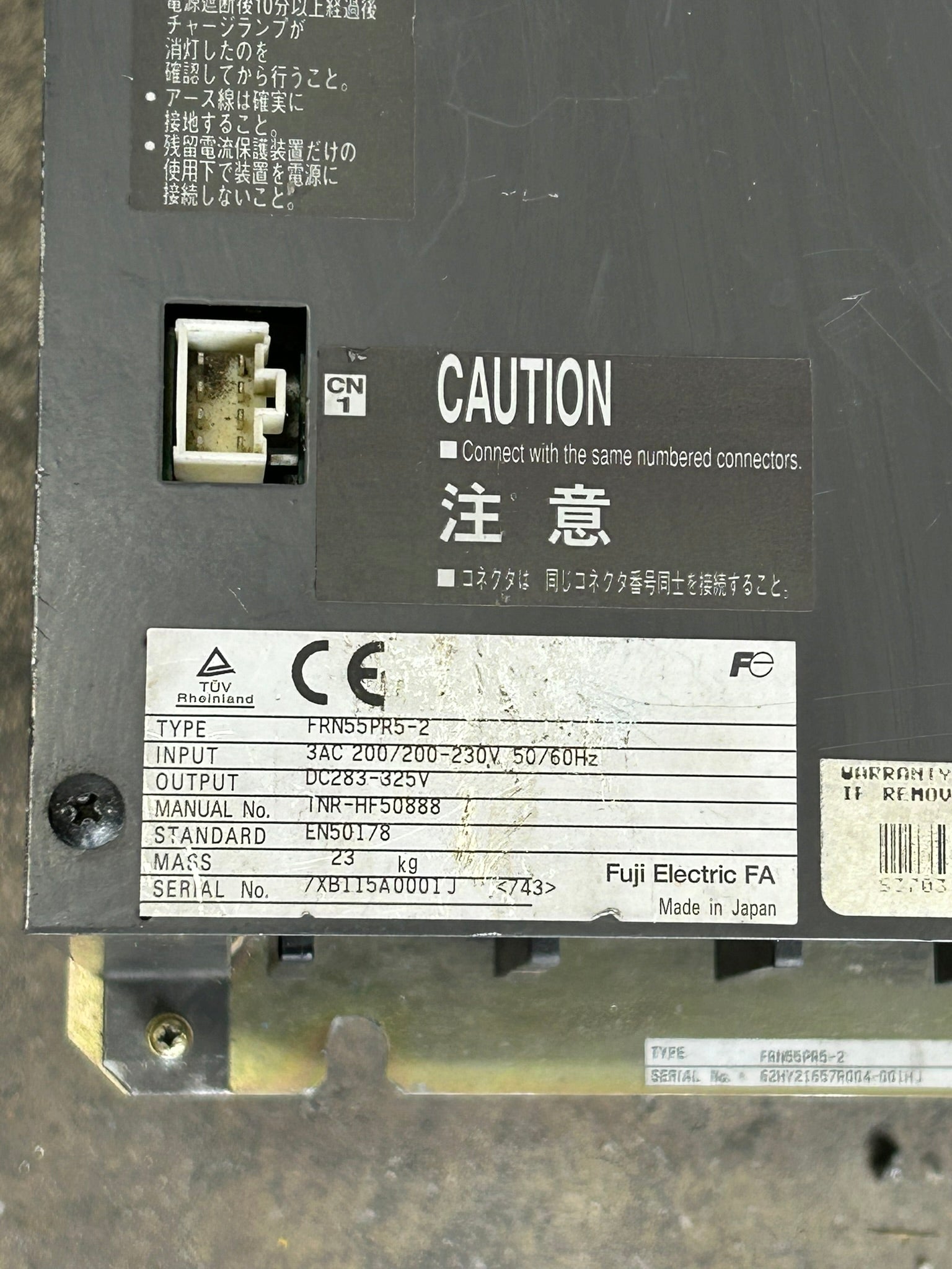 Fuji Electric FRN55PR5-2 Frenic 5000MS5 Vector Spindle Drive Converter