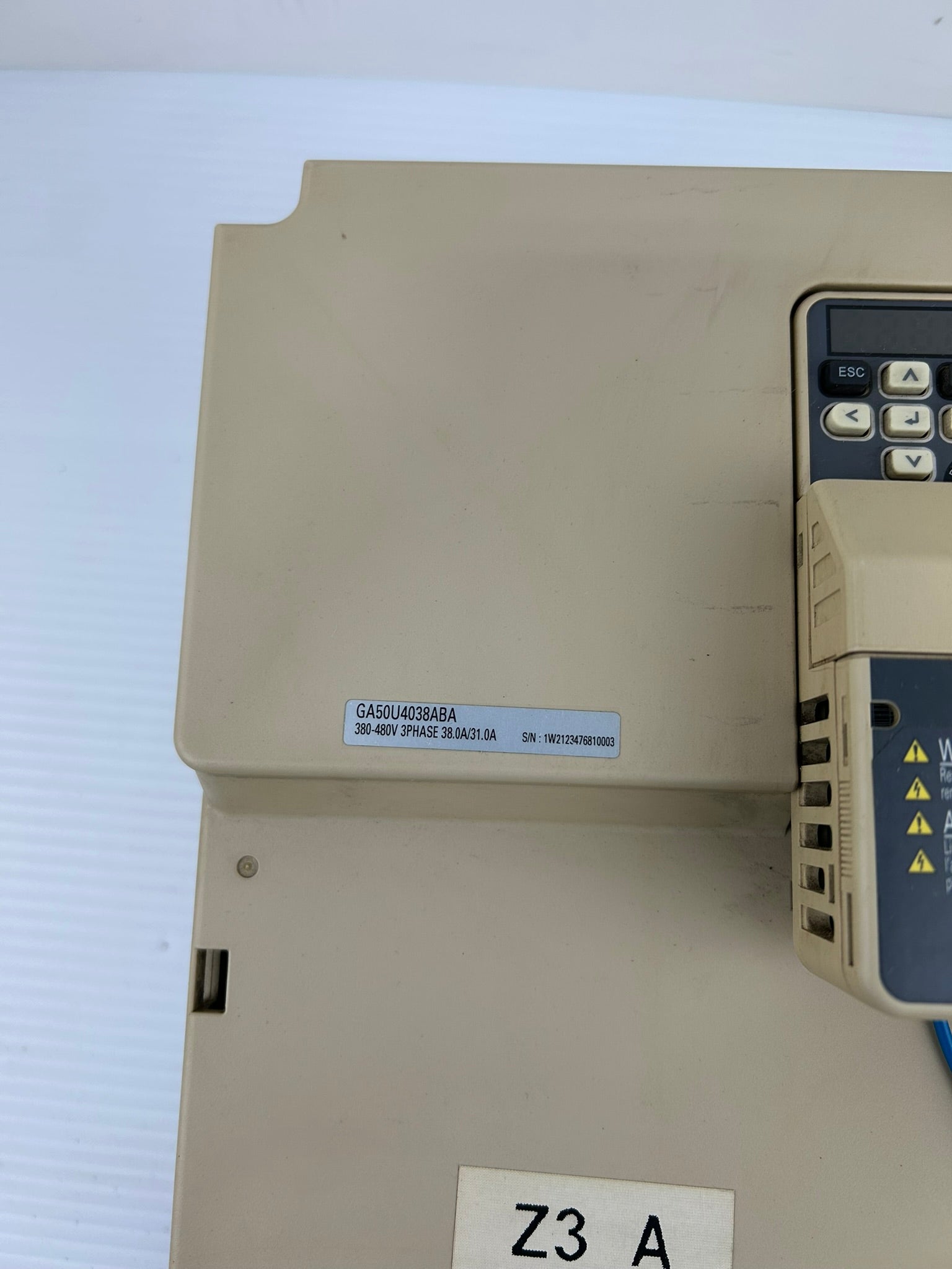 Yaskawa Electric CIPR-GA50U4038ABAA-AAAASA Industrial AC Drive Rev A GA500