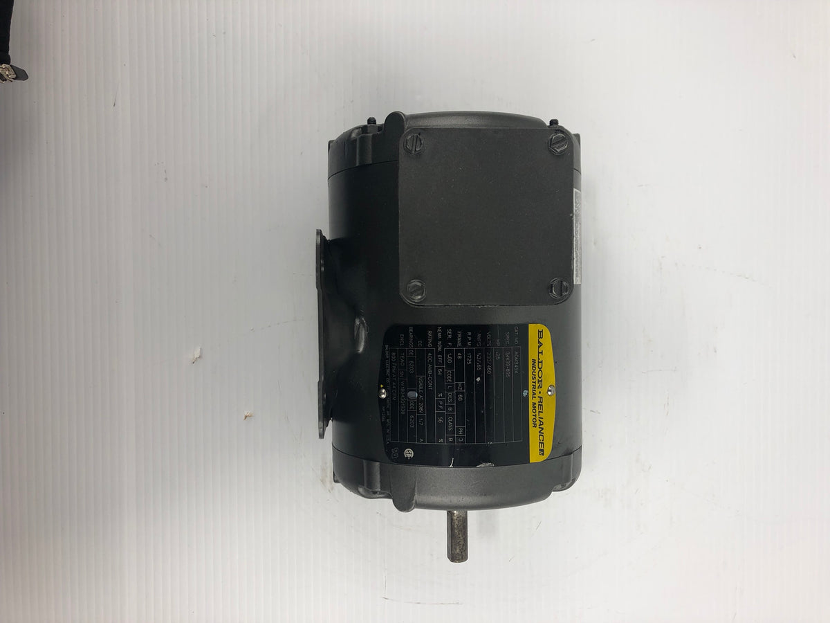 Baldor .25 HP 1.3/.65A 1725 RPM 230-460V 3PH Industrial Motor AOM3454