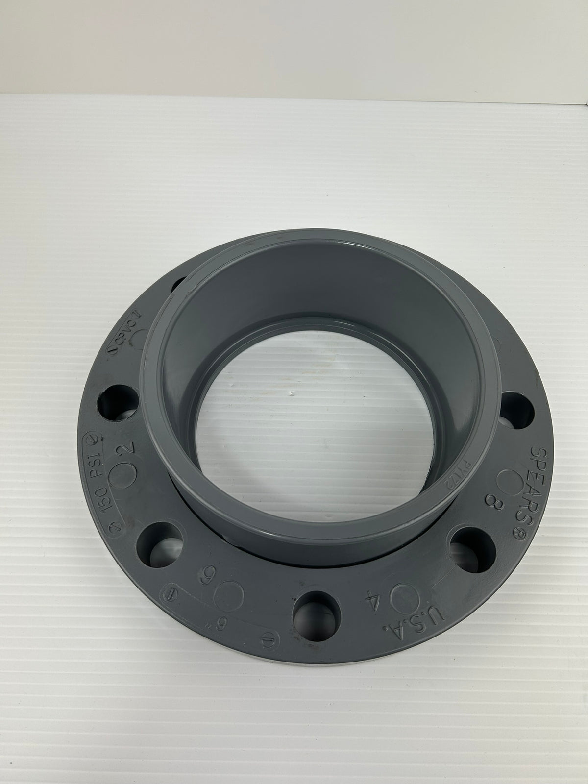 Spears PY1Z2 6" PVC-C 8-Bolt Pipe Flange & Glue In Socket NSF-61-G