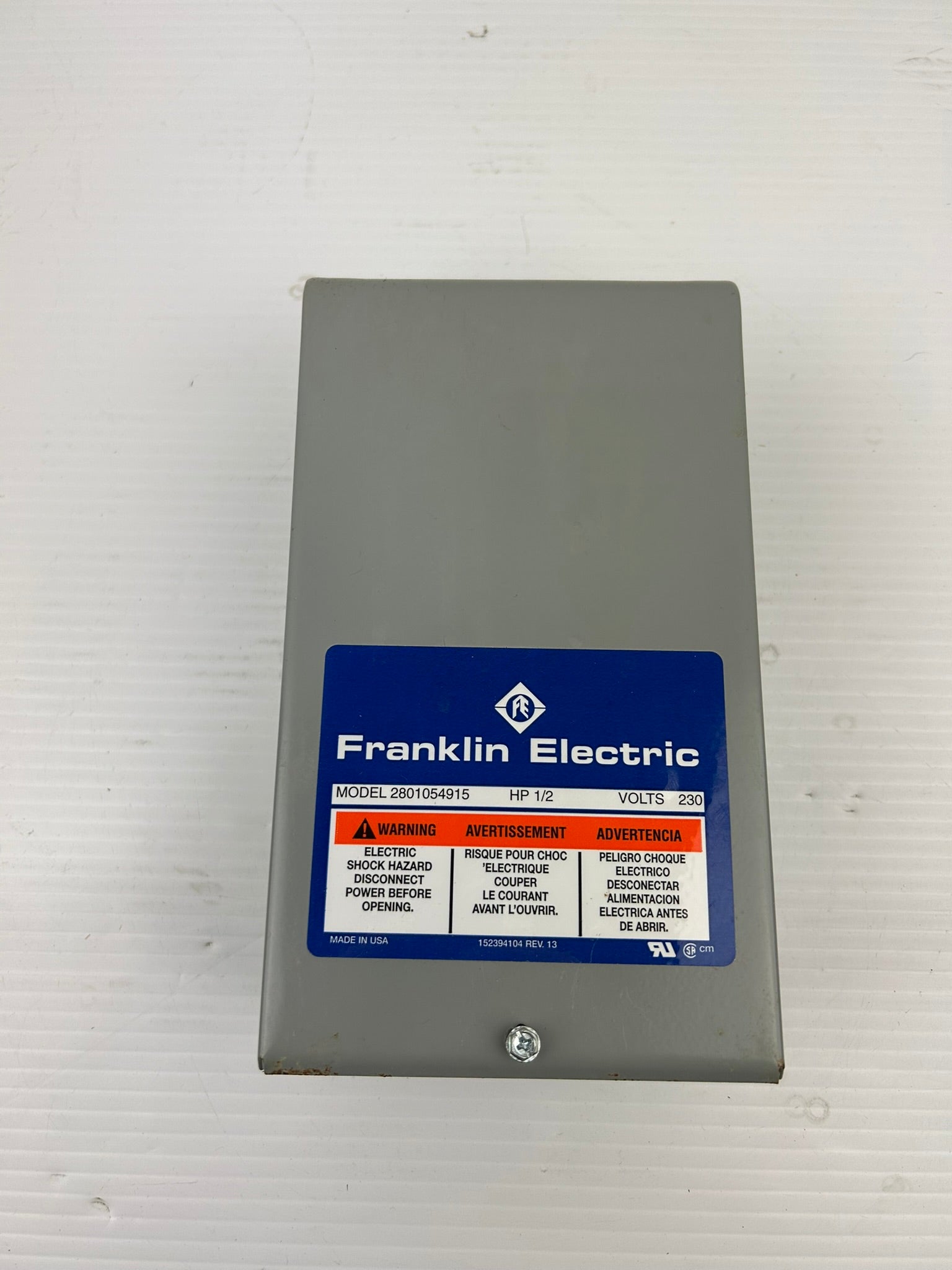 Franklin Electric 2801054915 Submersible Motor Control Box 1/2HP 230V