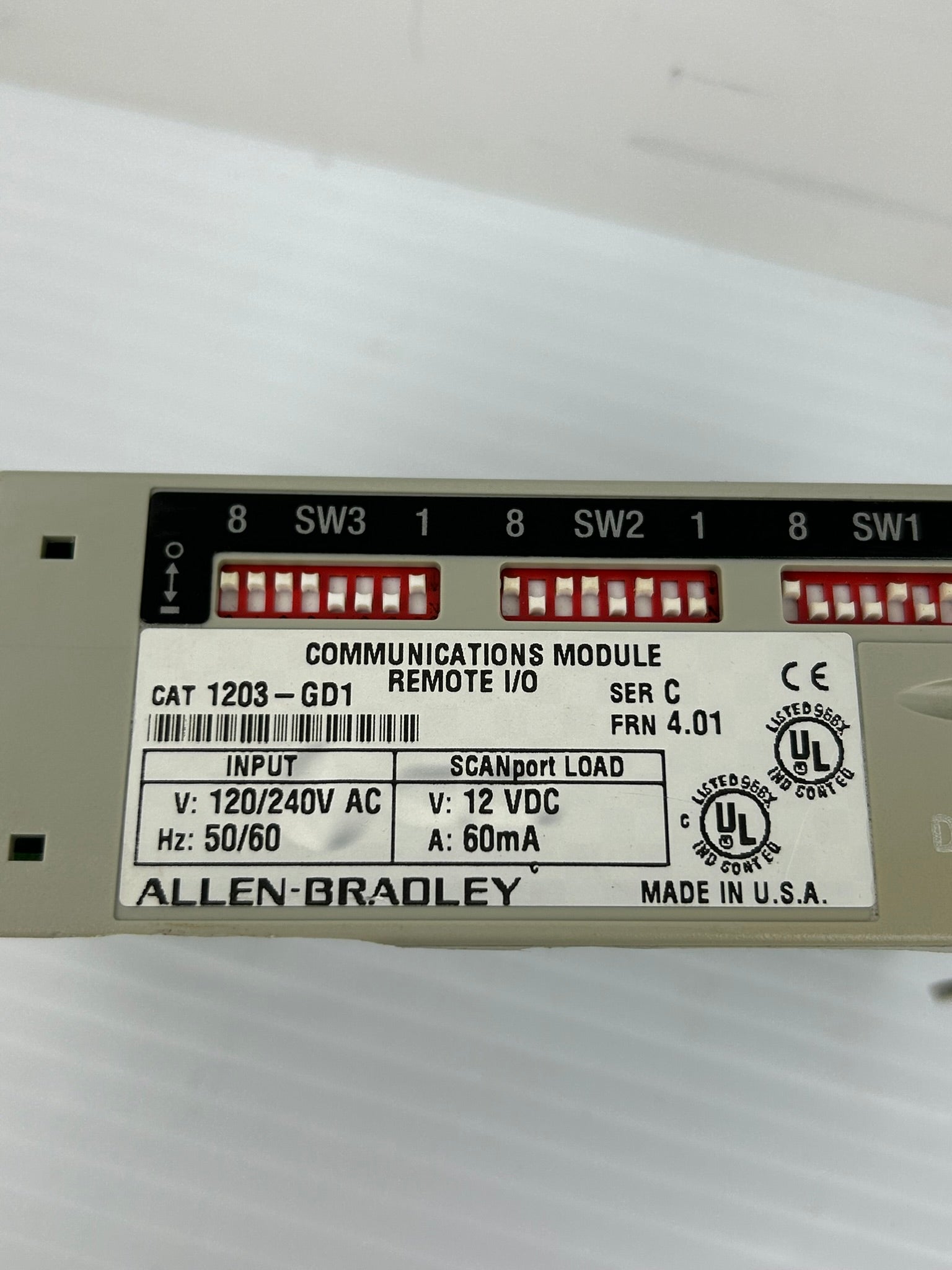 Allen-Bradley 1203-GD1 Remote I/O Communications Module Ser C 4.01FRN FOR PARTS
