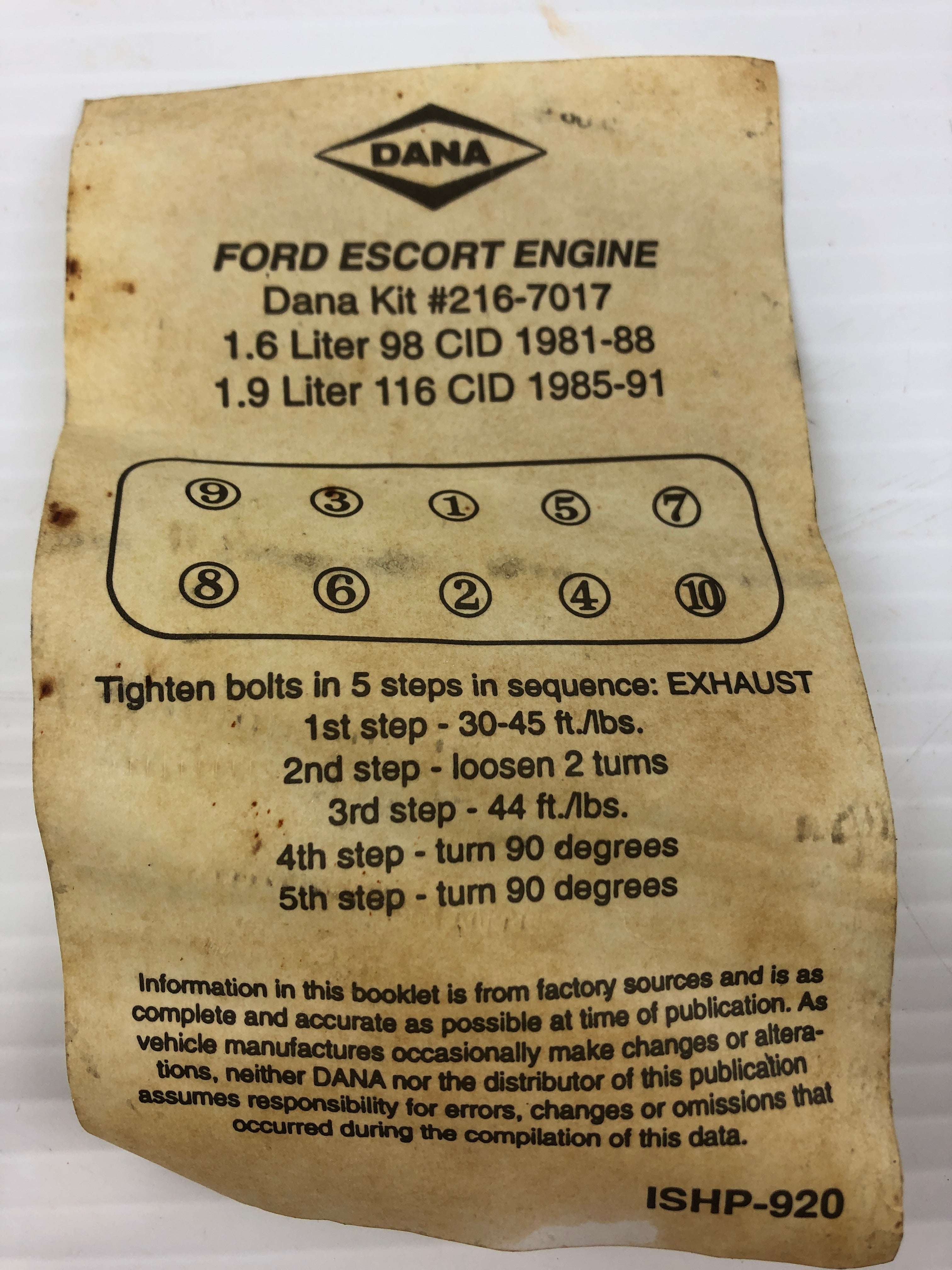 Clevite 216-7019 Engine Cylinder Head Bolt Set 2167017