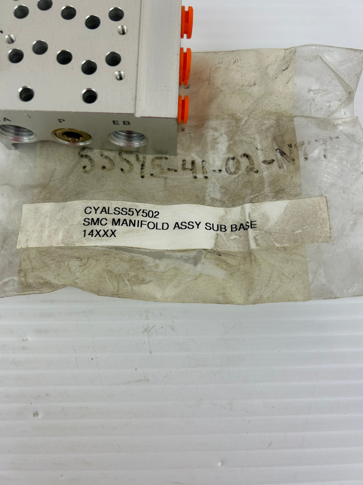 SMC CYALSS5Y502 SY5000 Manifold Assembly Sub Base Pneumatic Valve 5 Port