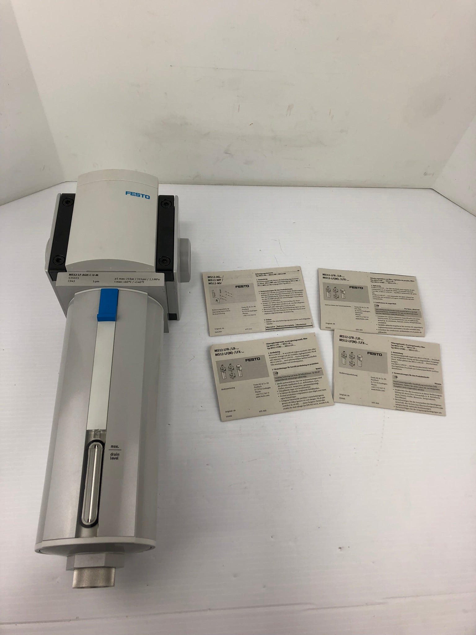 Festo MS12-LF-AGH-C-U-M Compressed Air Filter 535023 C943