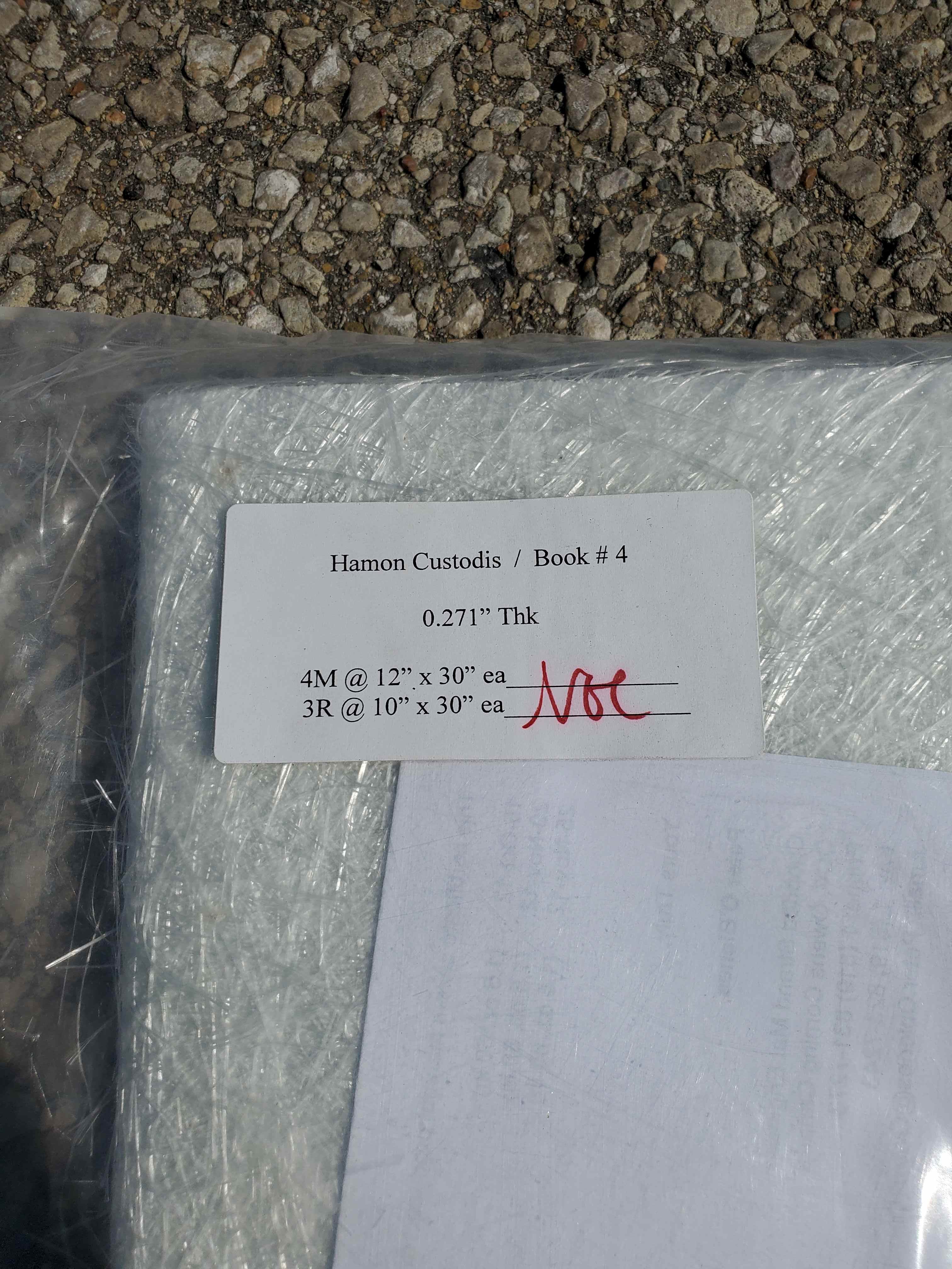 Book # 4 Fiberglass Insulation Blanket 0.271" Thick 3R @ 10" x 30"