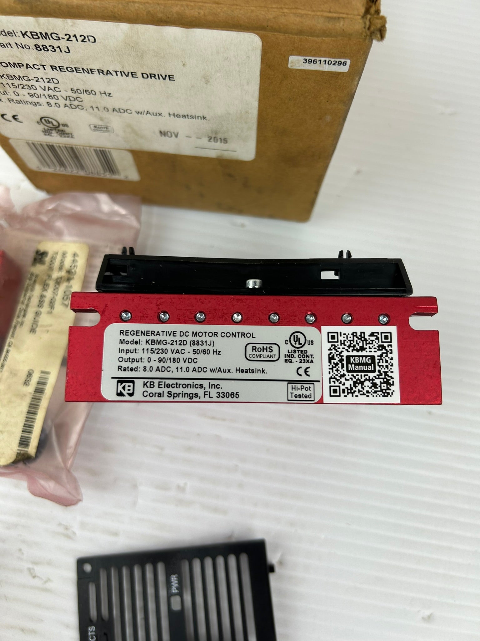 KB Electronics KBMG-212D DC Motor Drive 8831J 115/230VAC Ultracompact Regen