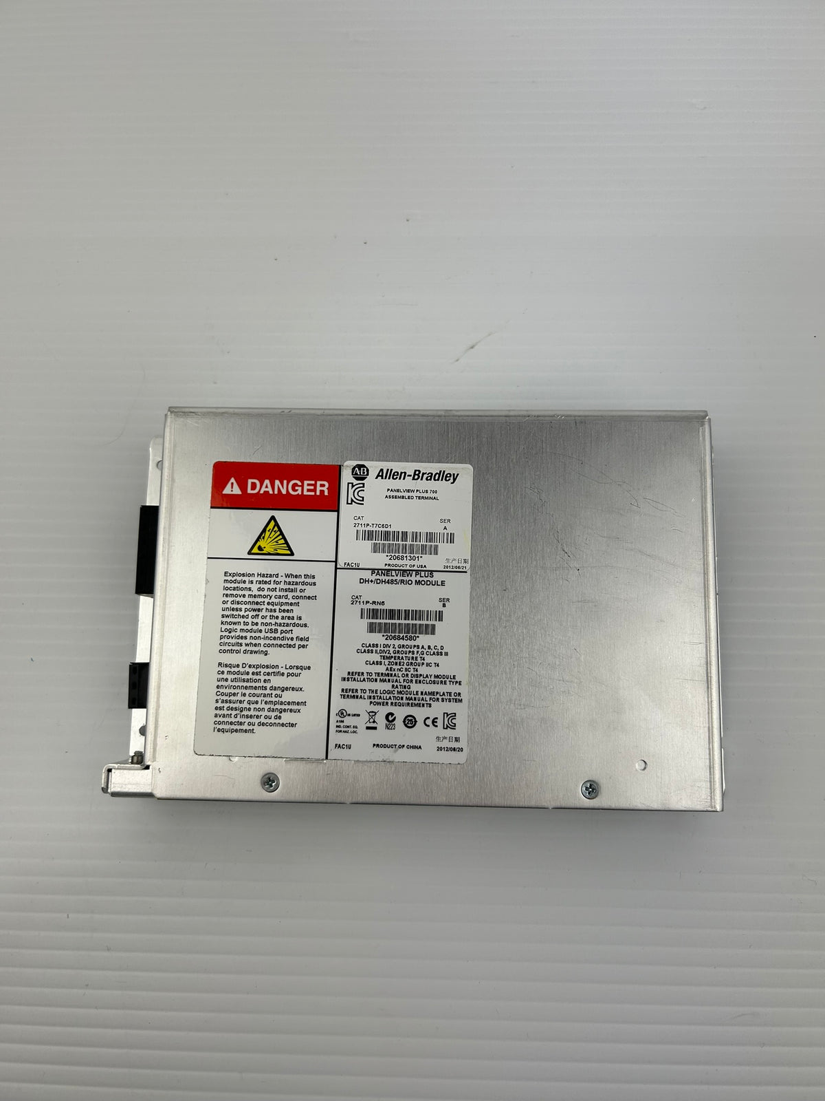 Allen Bradley 2711P-T7C6D1 PanelView Plus 700 Terminal Series A - No Screen