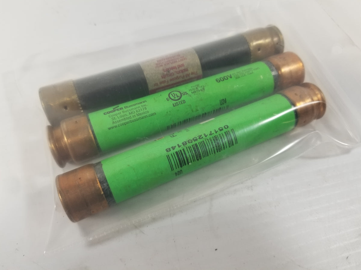 Bussmann FRS-R-2 Fusetron Time Delay Current Limiting 2A RK5 - Lot of 3