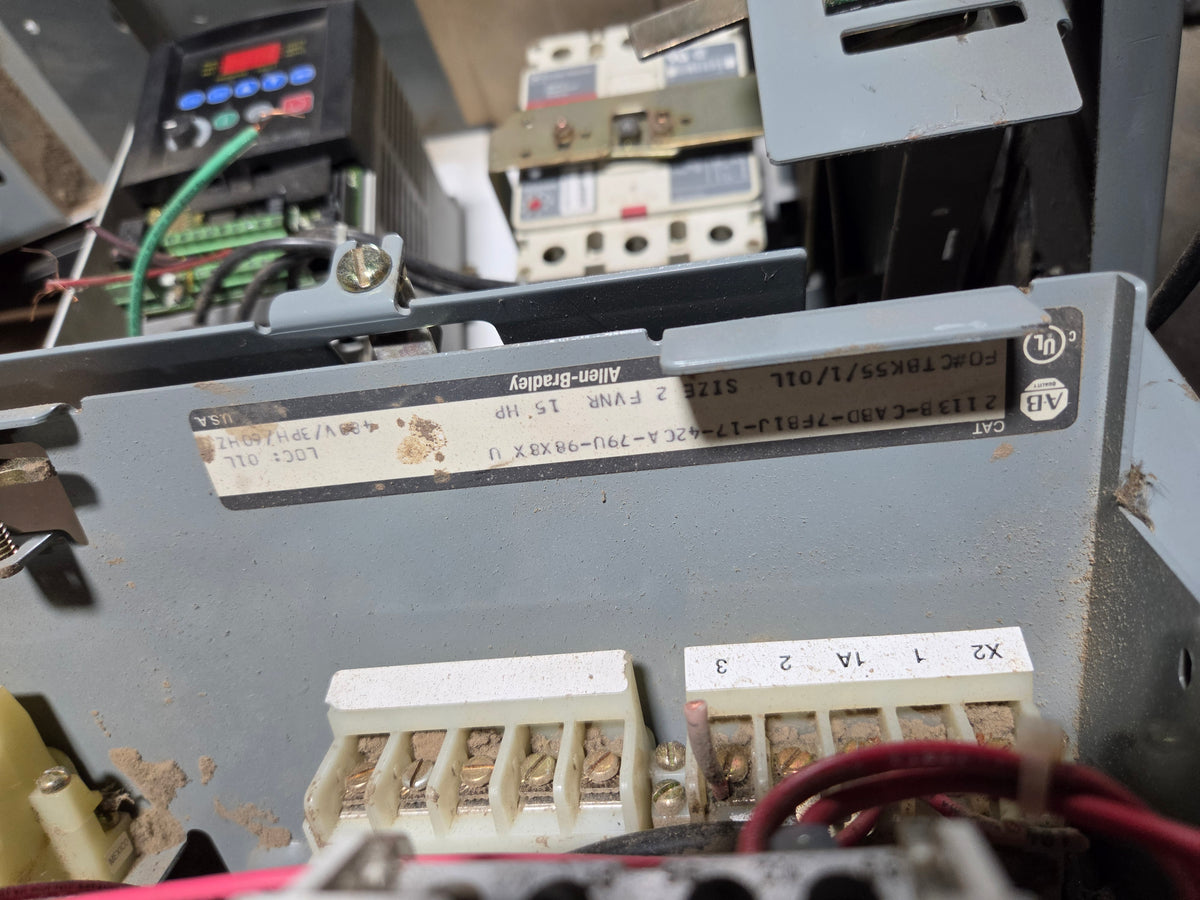 Allen-Bradley MCC Bucket 2113B 15HP Size 2 FVNR 3PH 480V 50A Breaker With Door