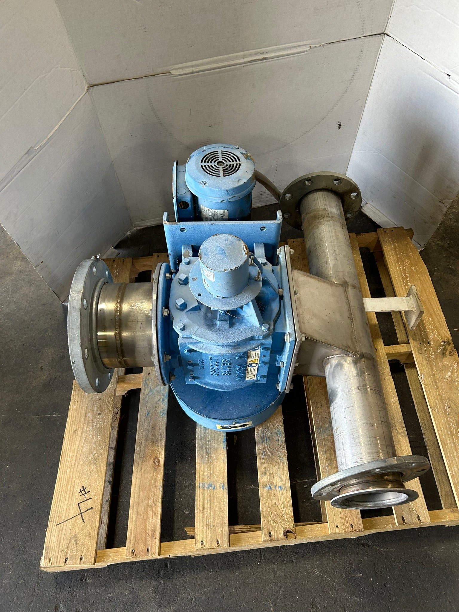 Andritz Sprout 10X8 STD Blower Rotary Airlock Valve w/ Gearbox & Motor 07-00061