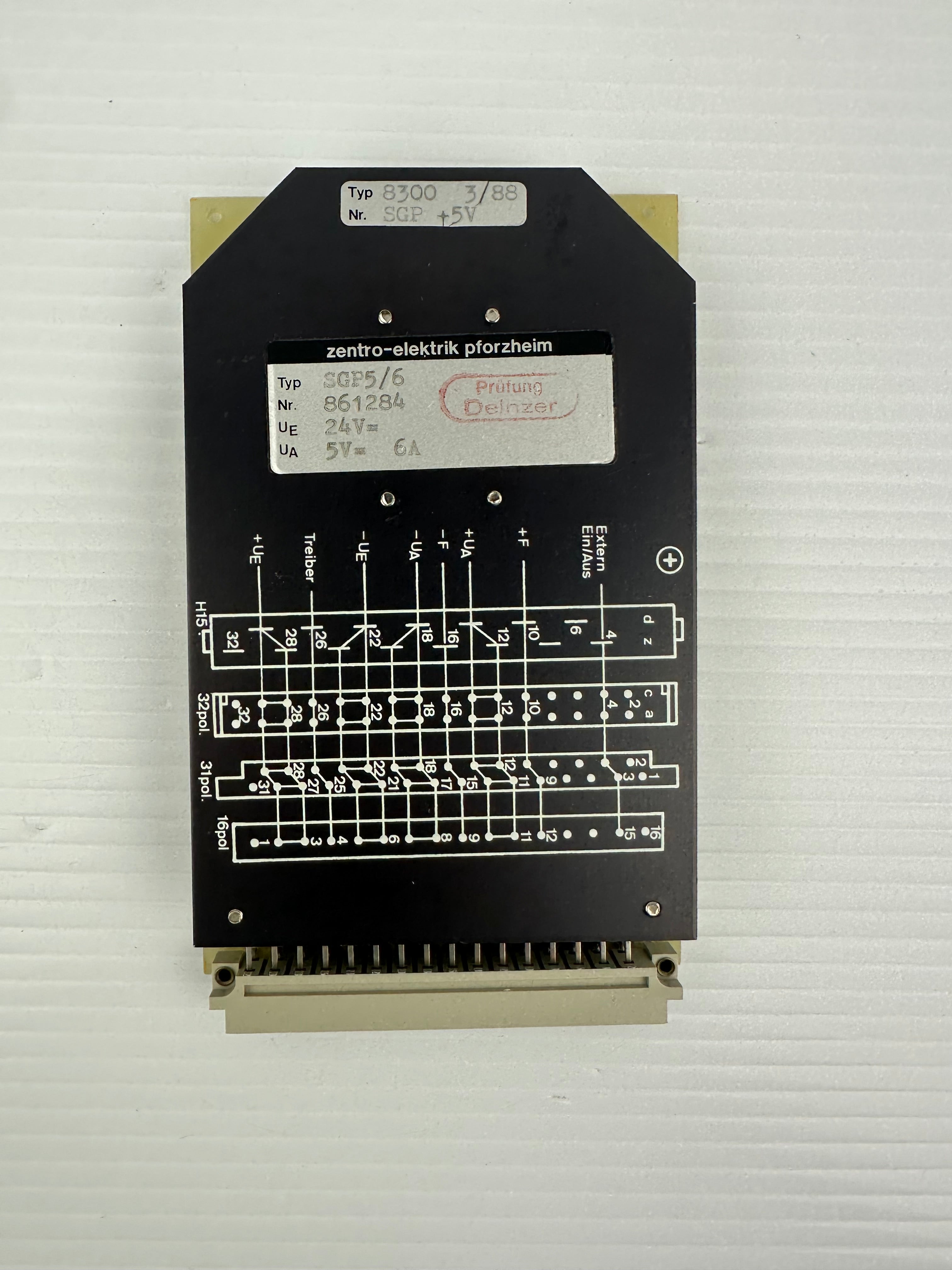 Zentro-Elektrik Card Circuit Board SGP5/6 861284 24V