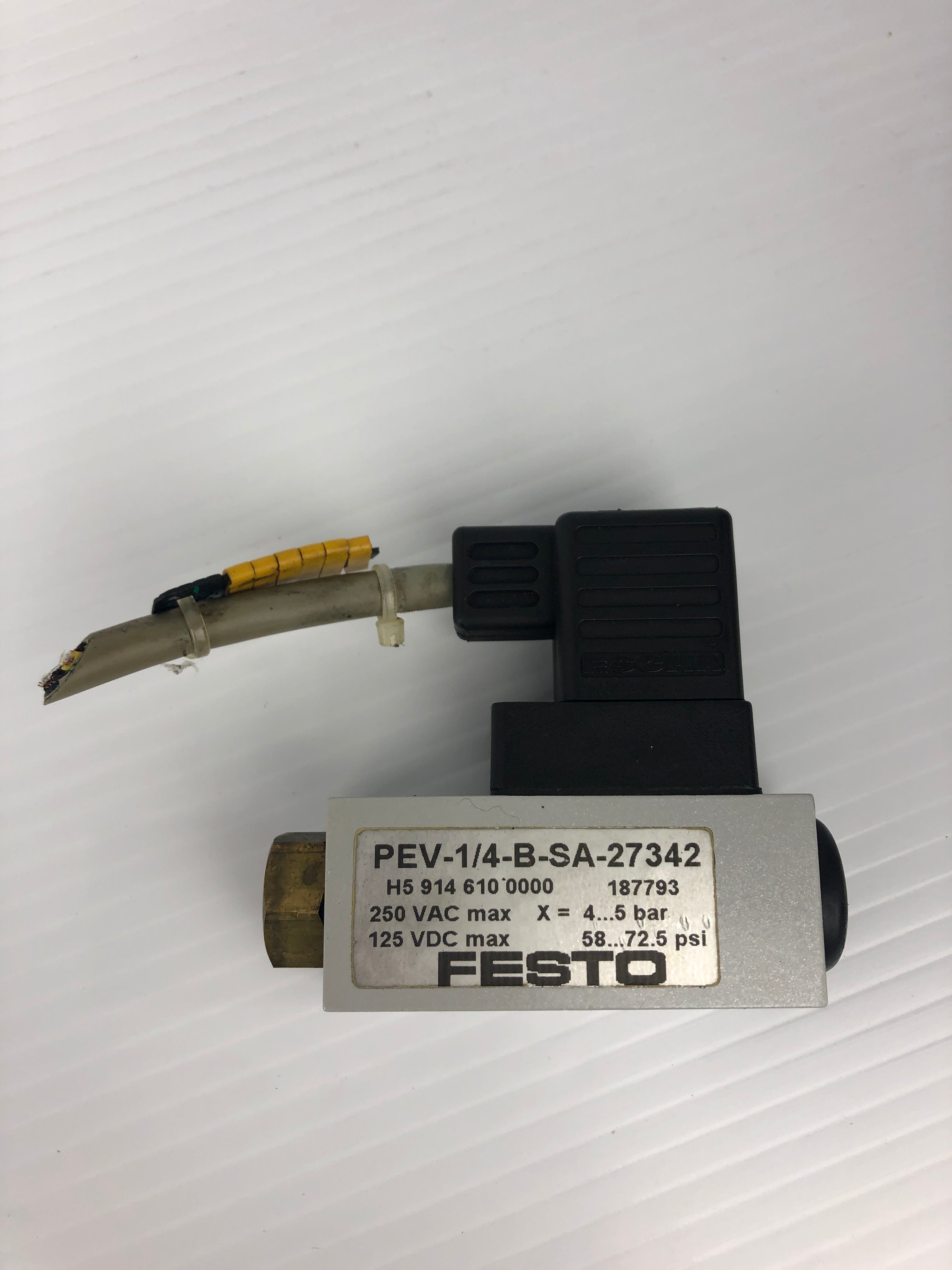 Festo PEV-1/4-B-SA-27342 Pressure Switch 58-72.5PSI 4-5 bar