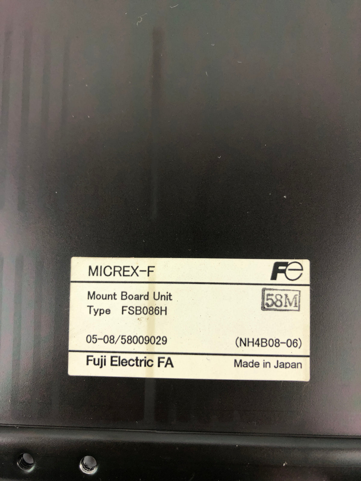 Fuji Electric MICREX-F 5-Slot Mount Board Unit Type FSB086H