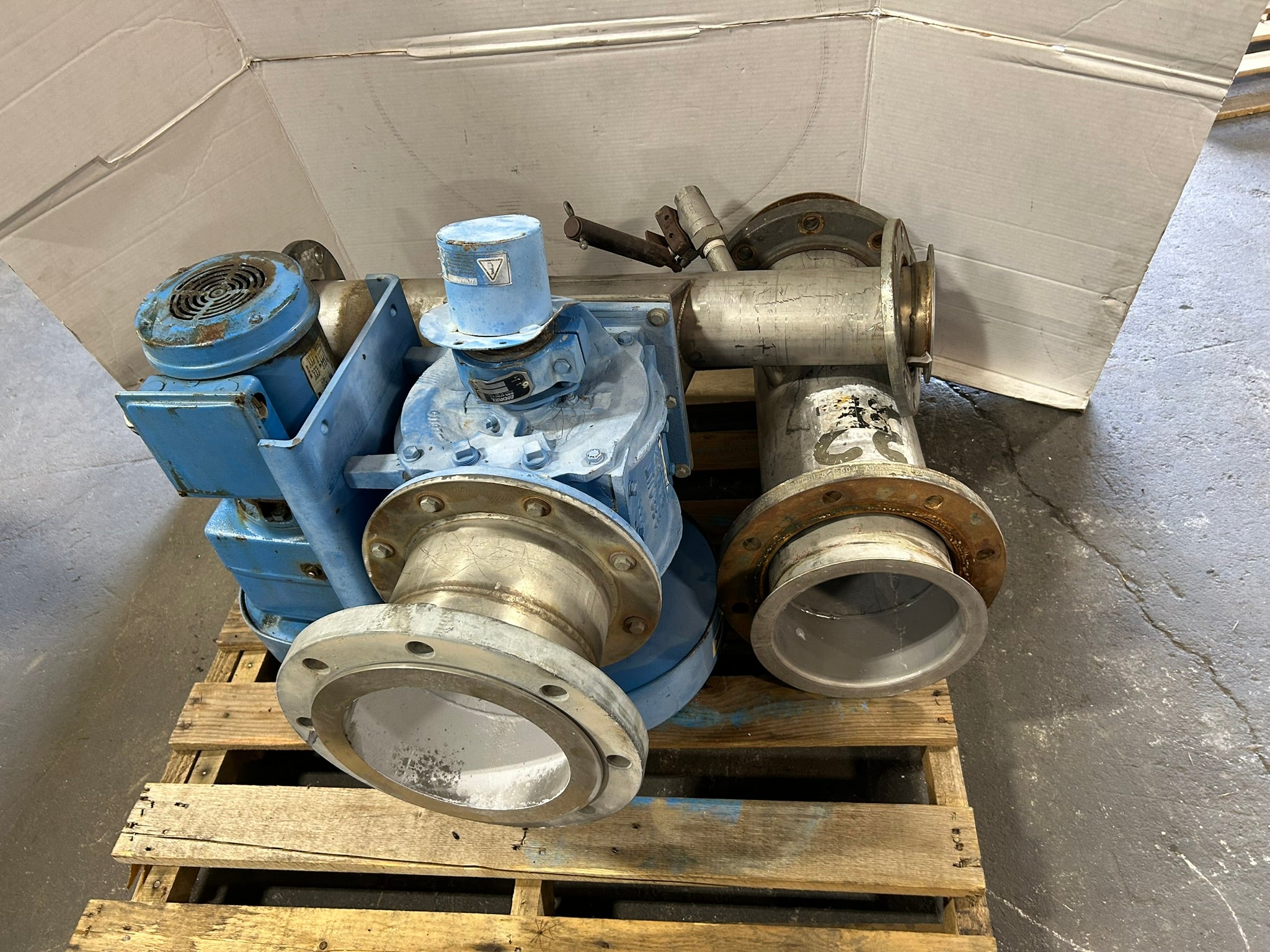 Andritz Sprout 10X8 STD Blower Rotary Airlock Valve w/ Gearbox & Motor 07-00059