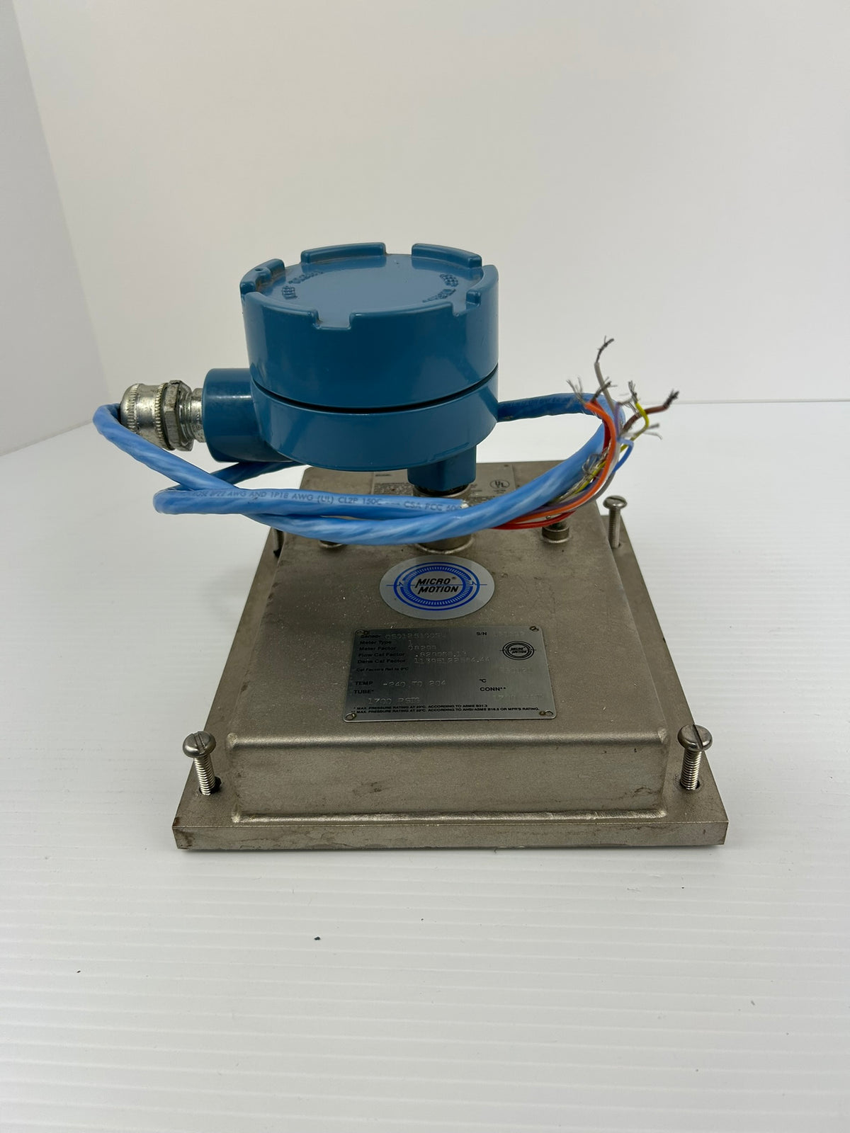 Micro Motion DS012S100SU Mass Flow Sensor Transmitter 08334