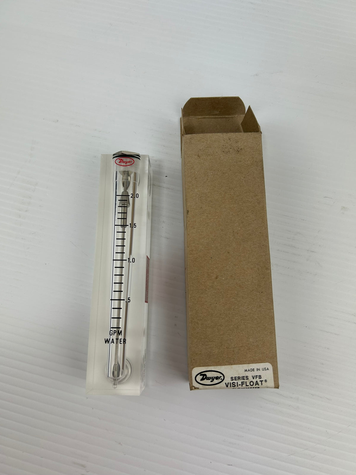 Dwyer VFB-85 Visi-Float Flowmeter 0.5-2.0 GPM Water