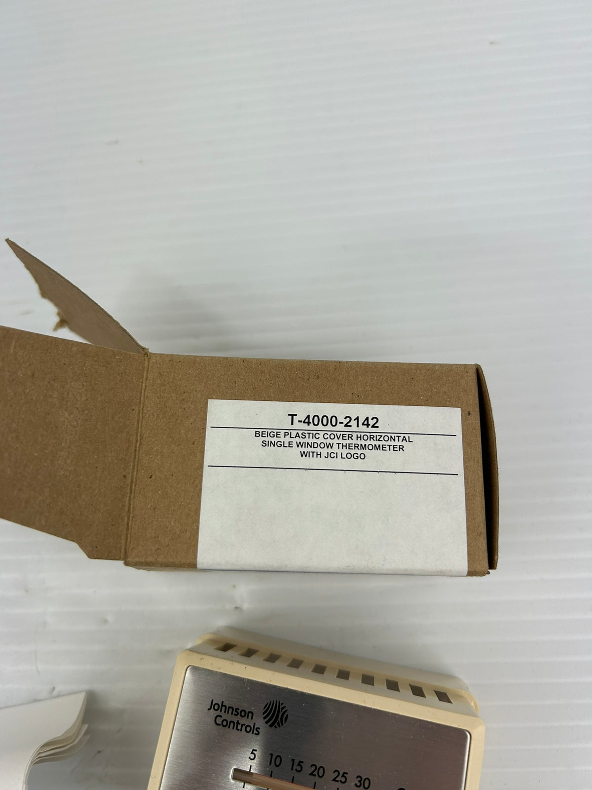 Johnson Controls T-4000-2142 Beige Plastic Thermostat Cover Horizontal