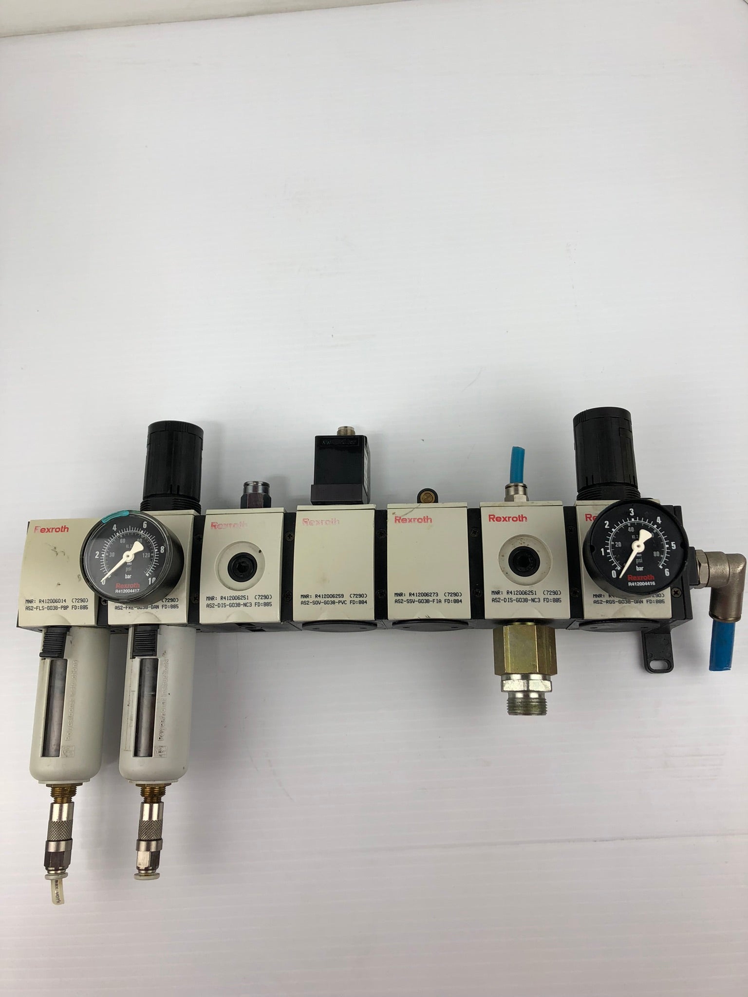 Rexroth Pneumatic Pressure System with Gauges and Lubricators 7290-885