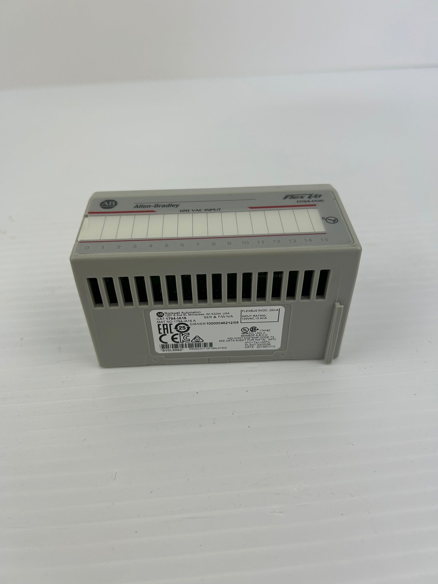 Allen Bradley 1794-IA16 Flex I/O Input Module Series A 120 VAC