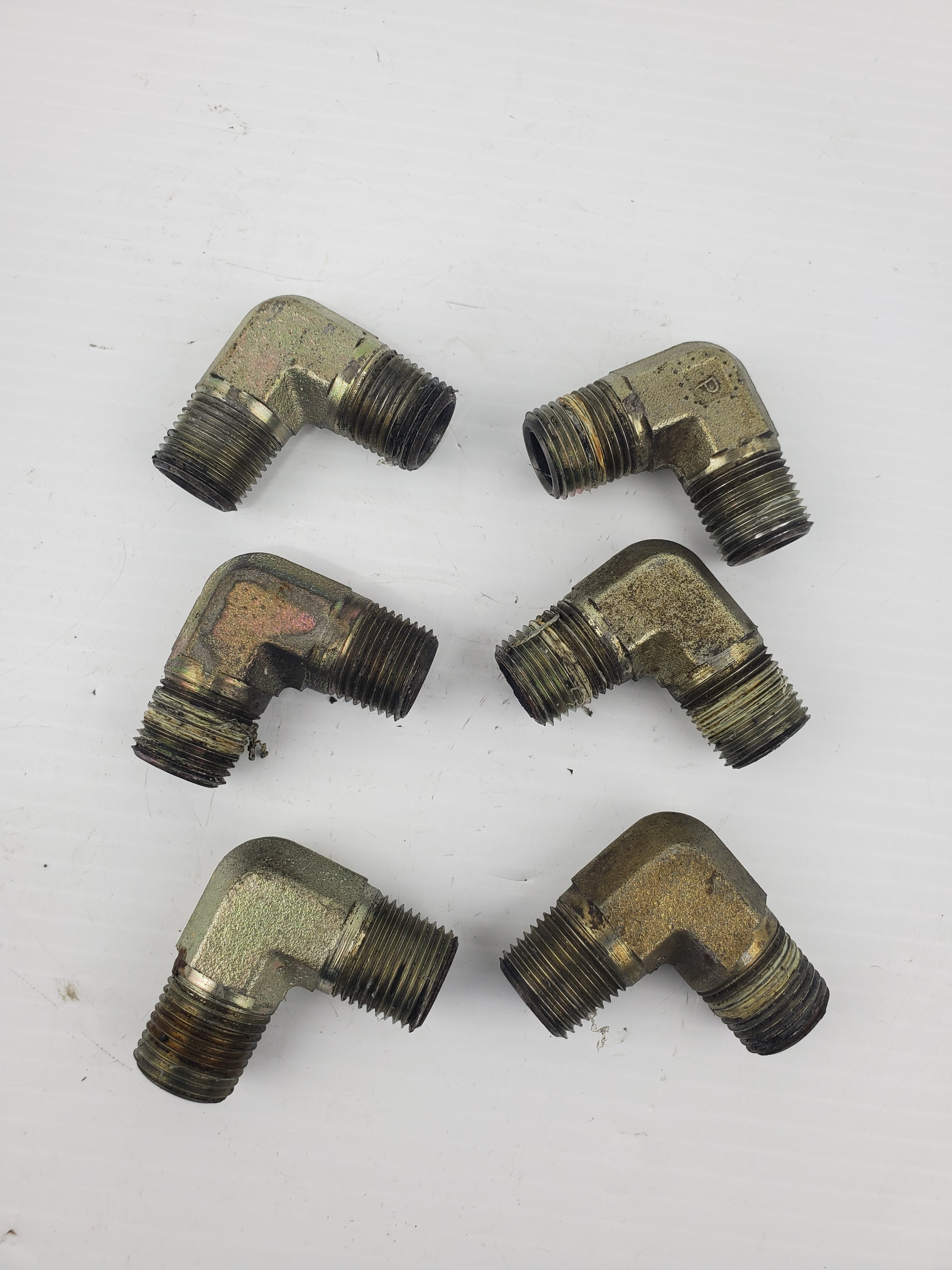 Parker Male Elbow Fitting 1/2" ID 14 Gauge - Lot of 6