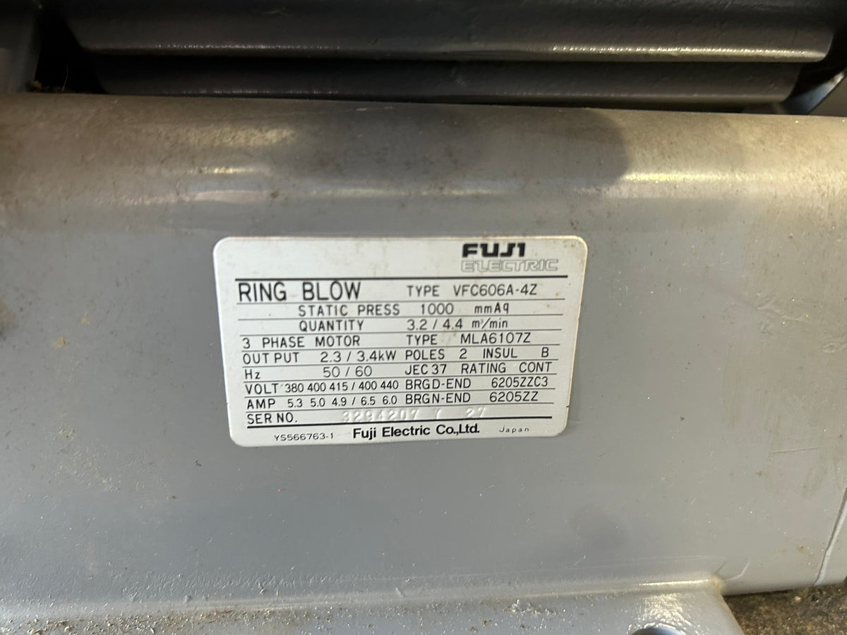 Fuji Electric VFC606A Ring Regenerative Side Channel Blower 3PH VFC606A-4Z